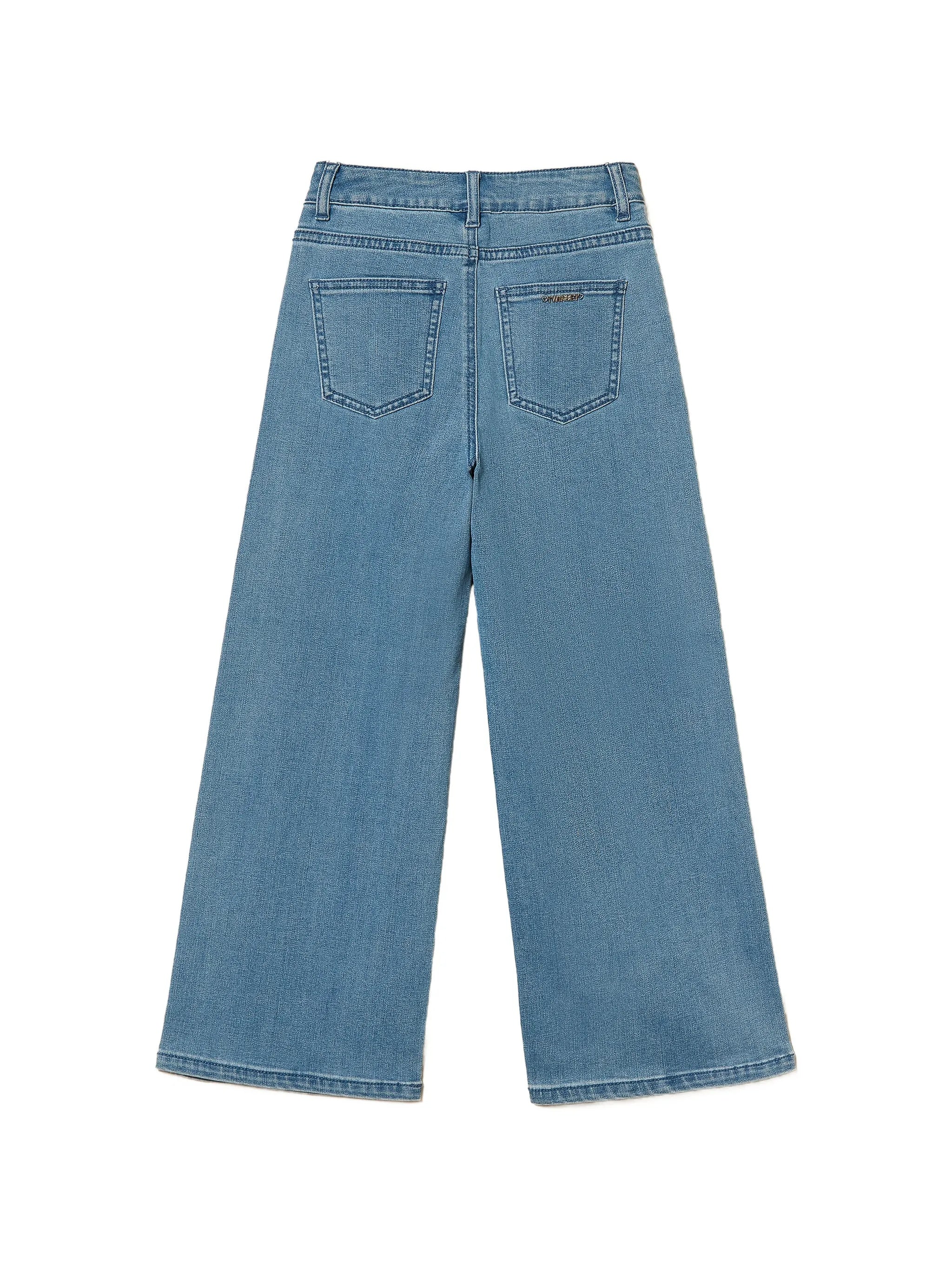 Wide Leg Denim Blue Jean