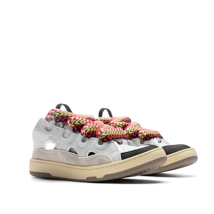 Lanvin Curb Mules Sneakers White Calf Leather