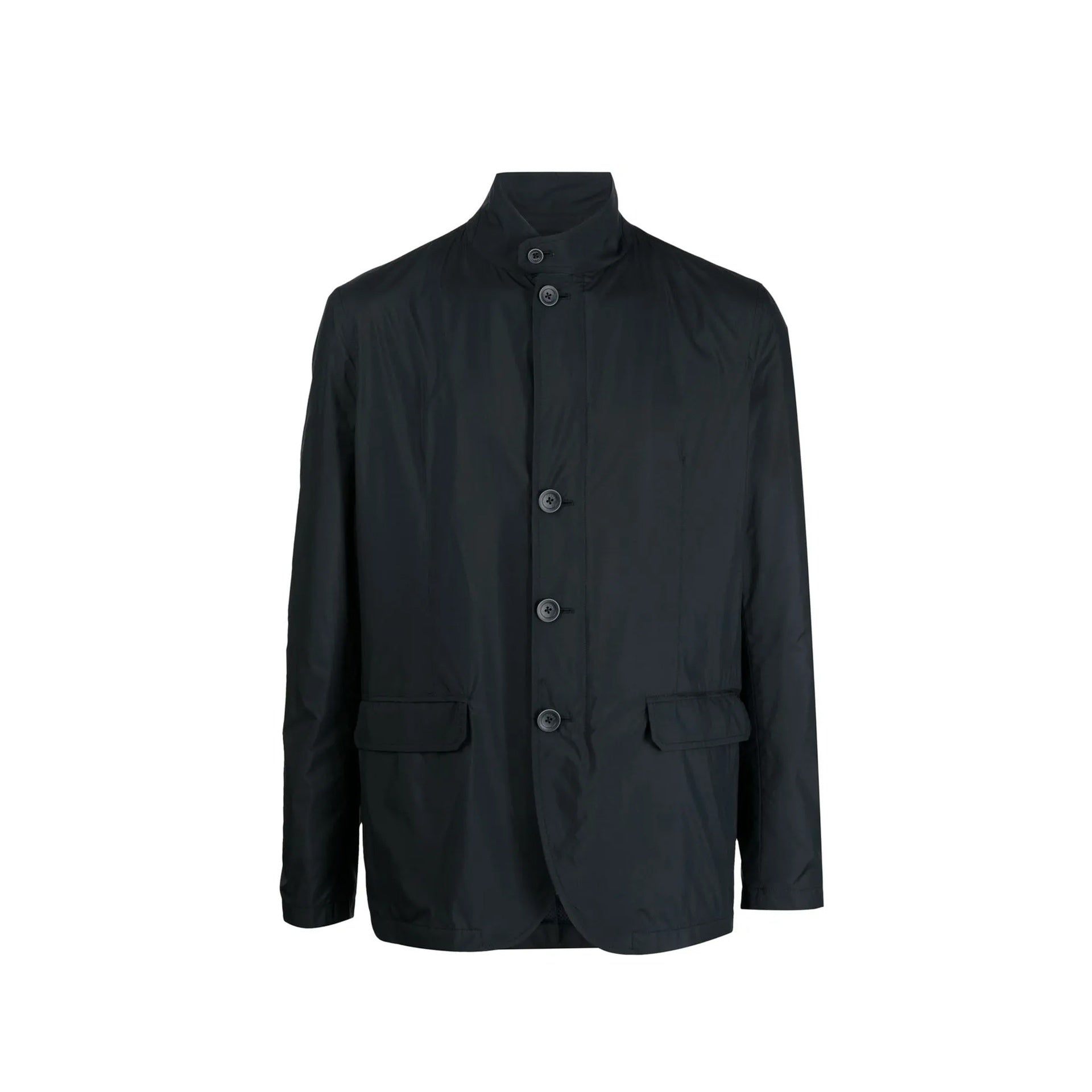 Herno Button-Front Casual Jacket Black Polyester