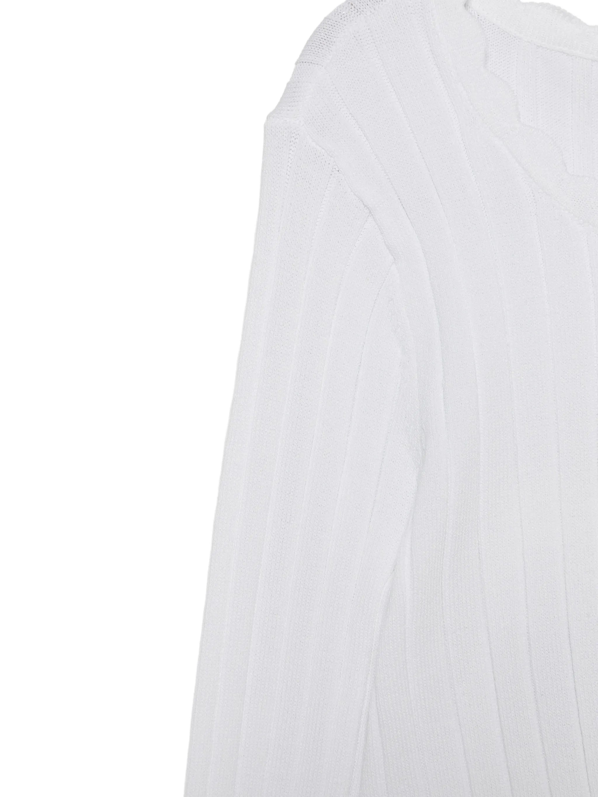 Cardigan Corto In Maglia White