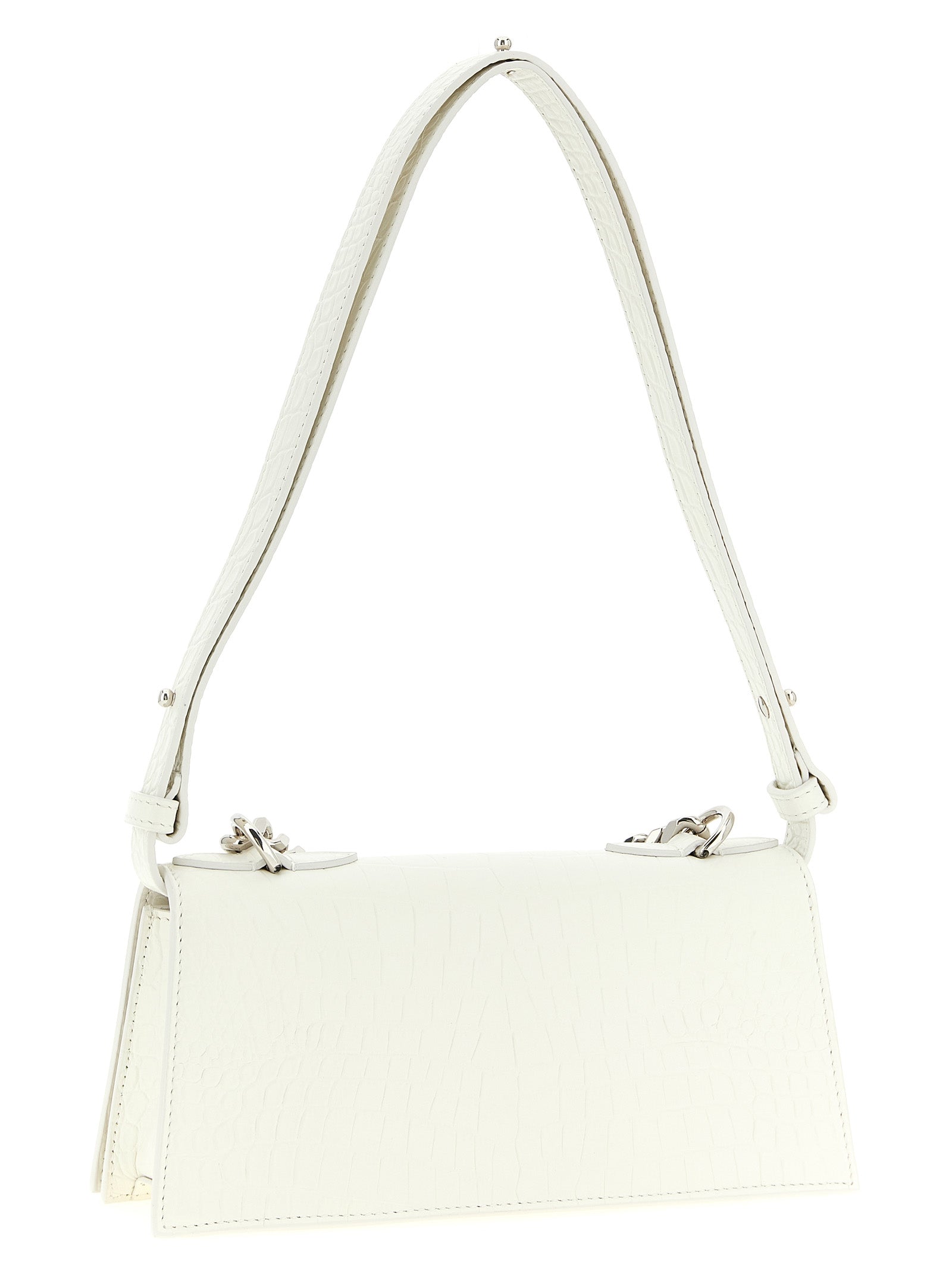 Jewelled mini shoulder bag White Calfskin Leather (bos Taurus)
