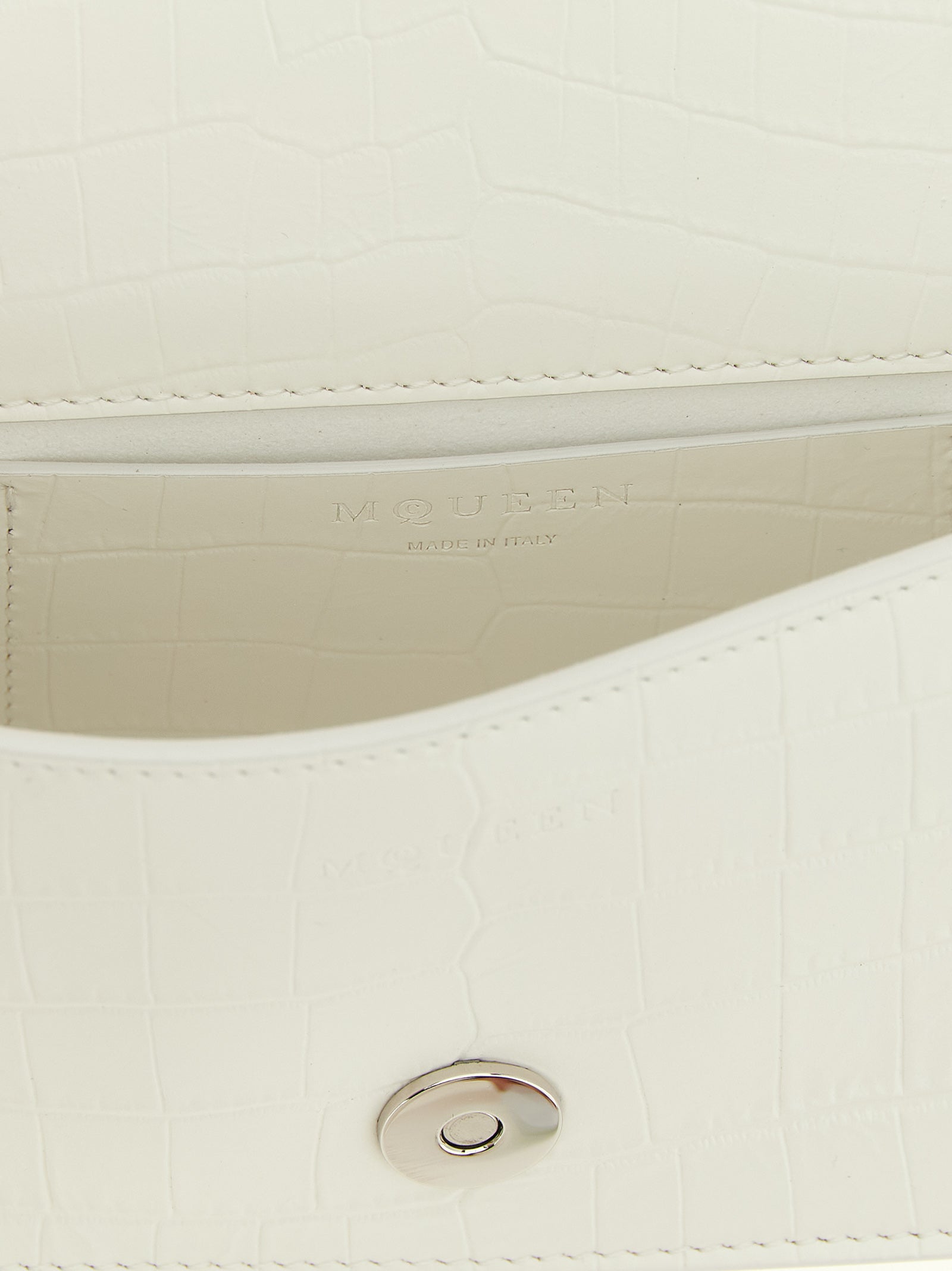 Jewelled mini shoulder bag White Calfskin Leather (bos Taurus)