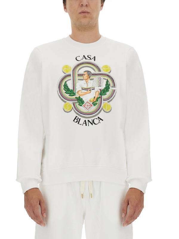 Logo Sweatshirt White Organic Cotton Sweatshirts