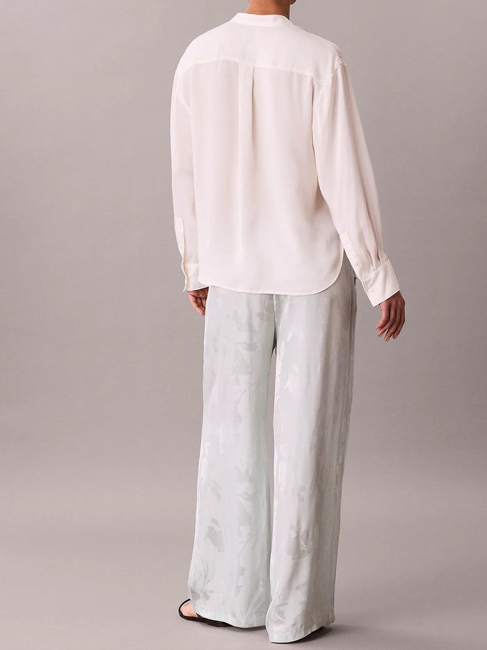 Viscose Jacquard Elastic Pant Q0 Pale Meadow Pantaloni