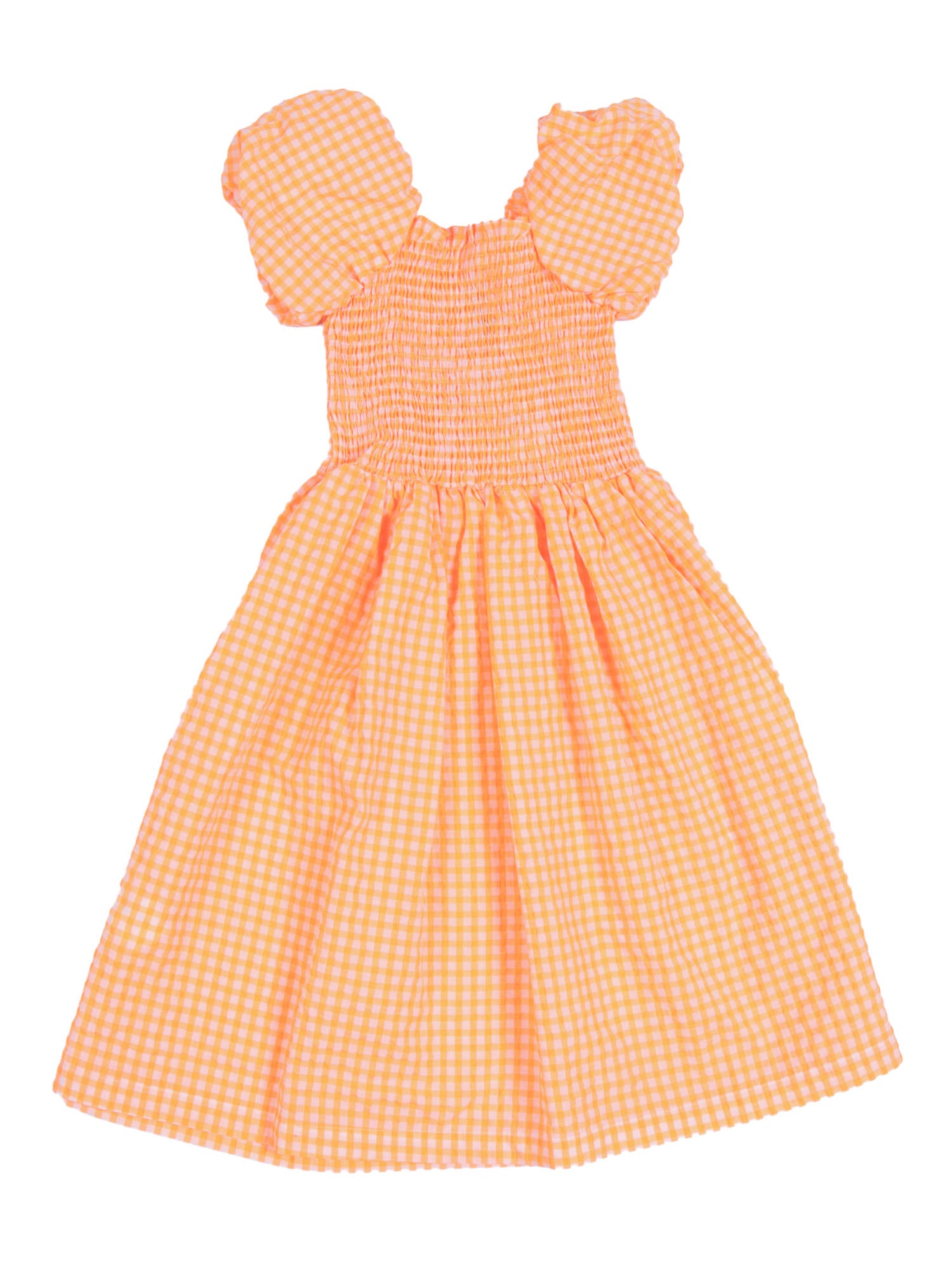 Cherisla Dress Ss Orange Cotton Polyester