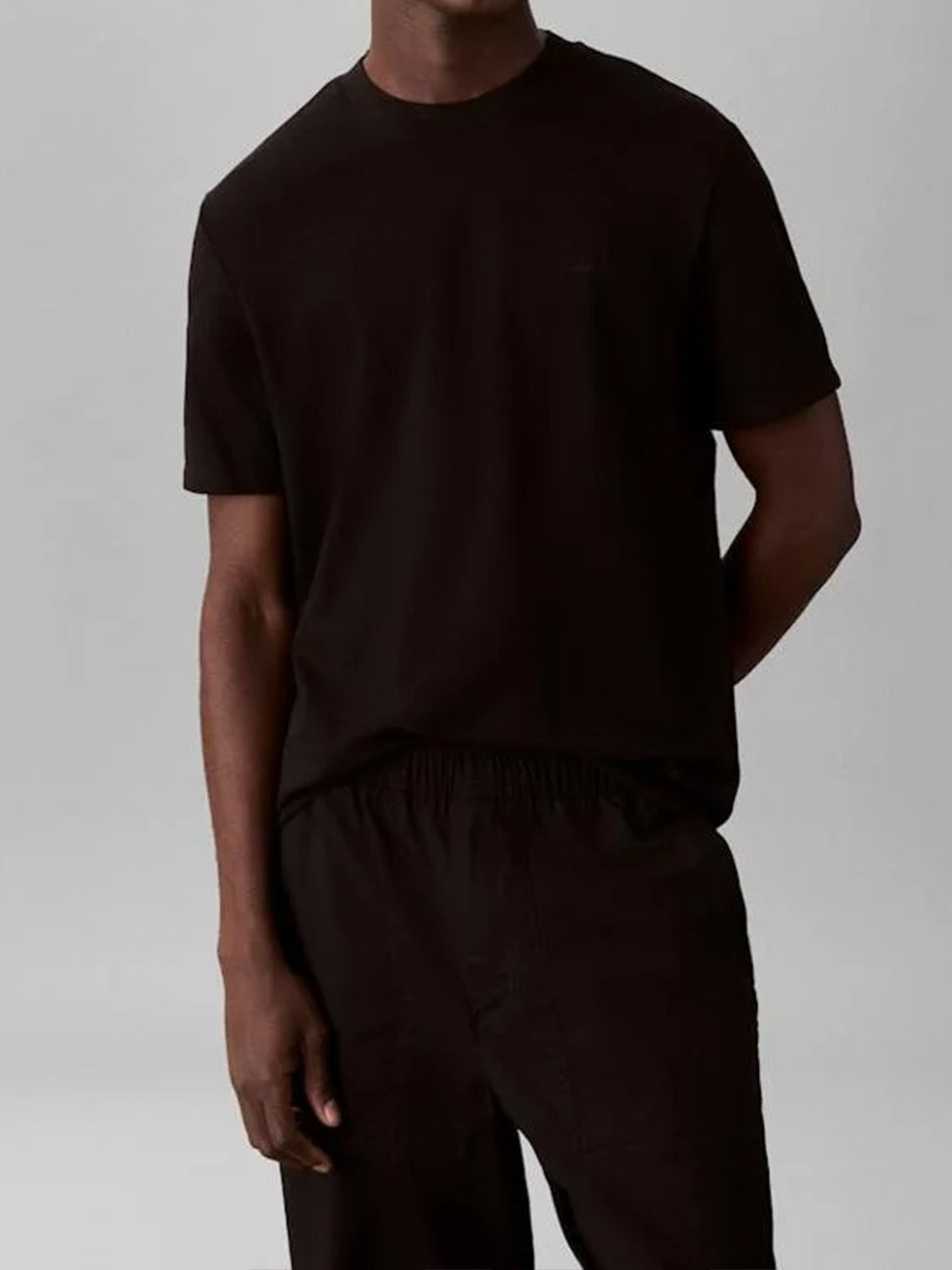 Tech Interlock Crewnk Tee Black T-shirt