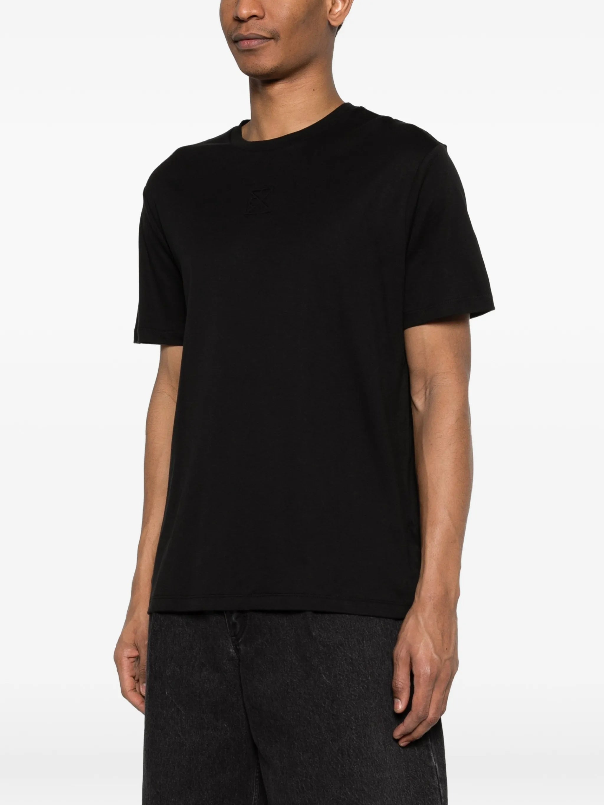 Supima Emblem Logo Tee Black T-shirt
