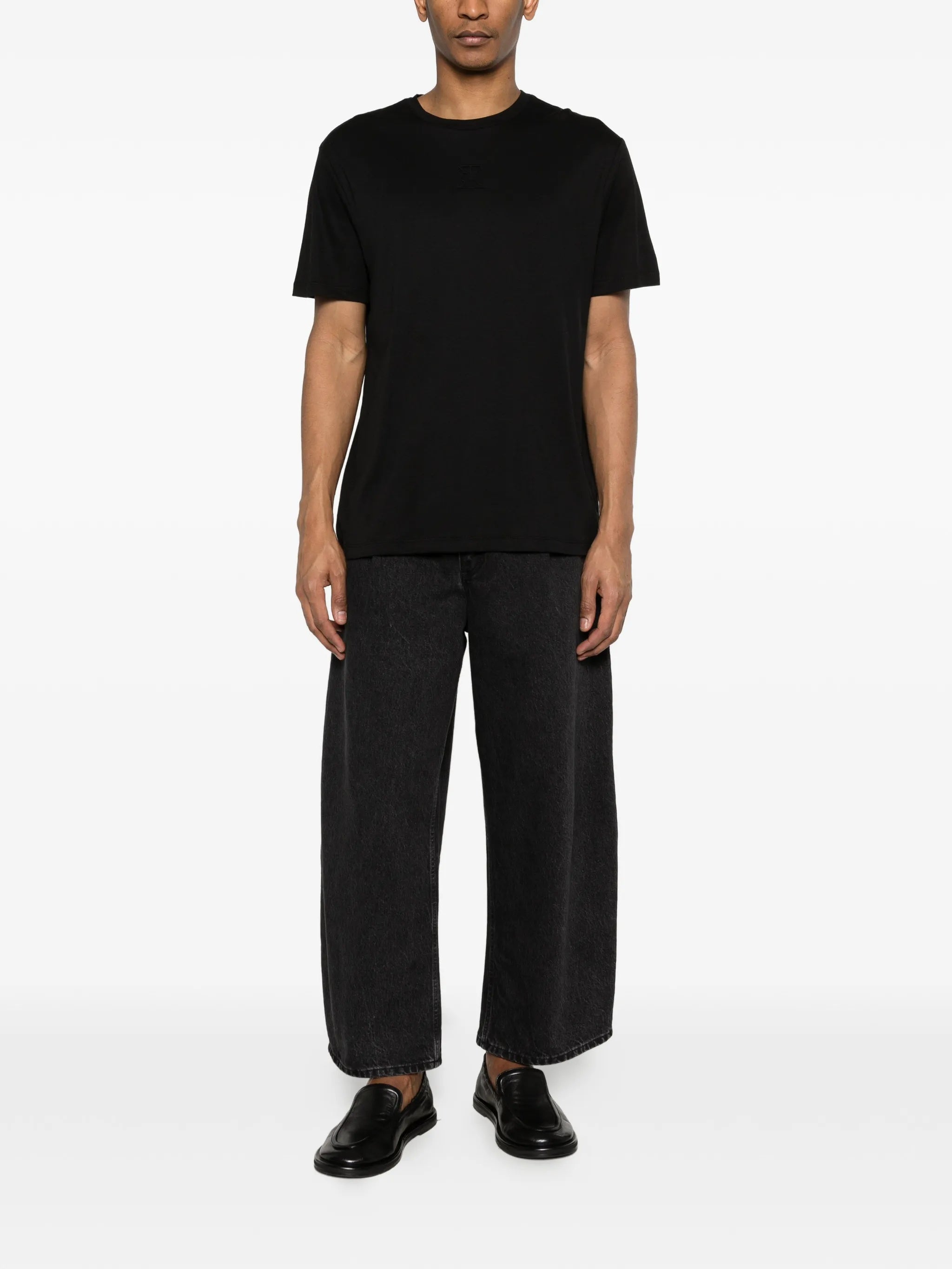 Supima Emblem Logo Tee Black T-shirt