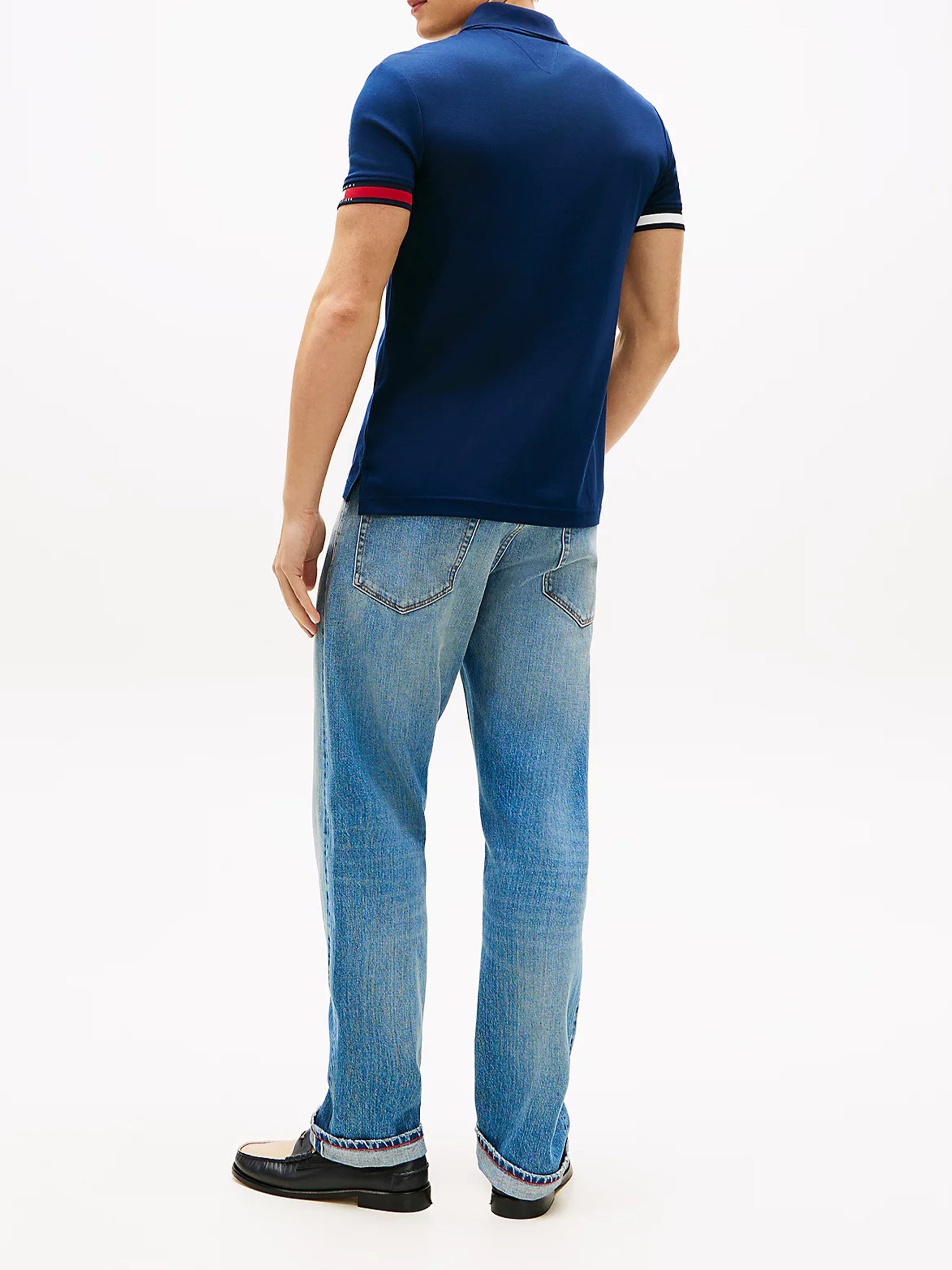 Cotton Slim Polo Blue