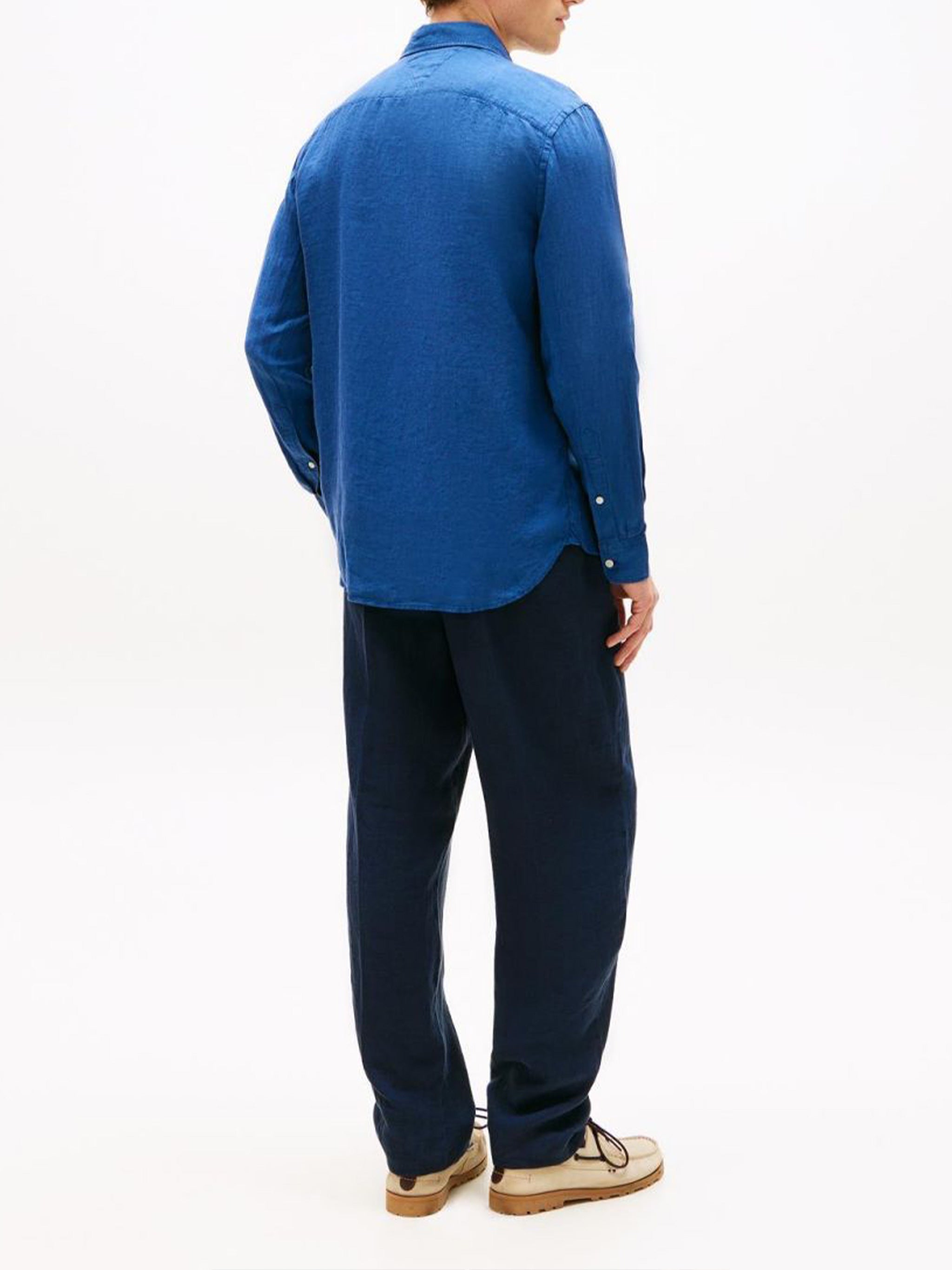 Dyed Li Solid Rf Shirt Blue Camicia