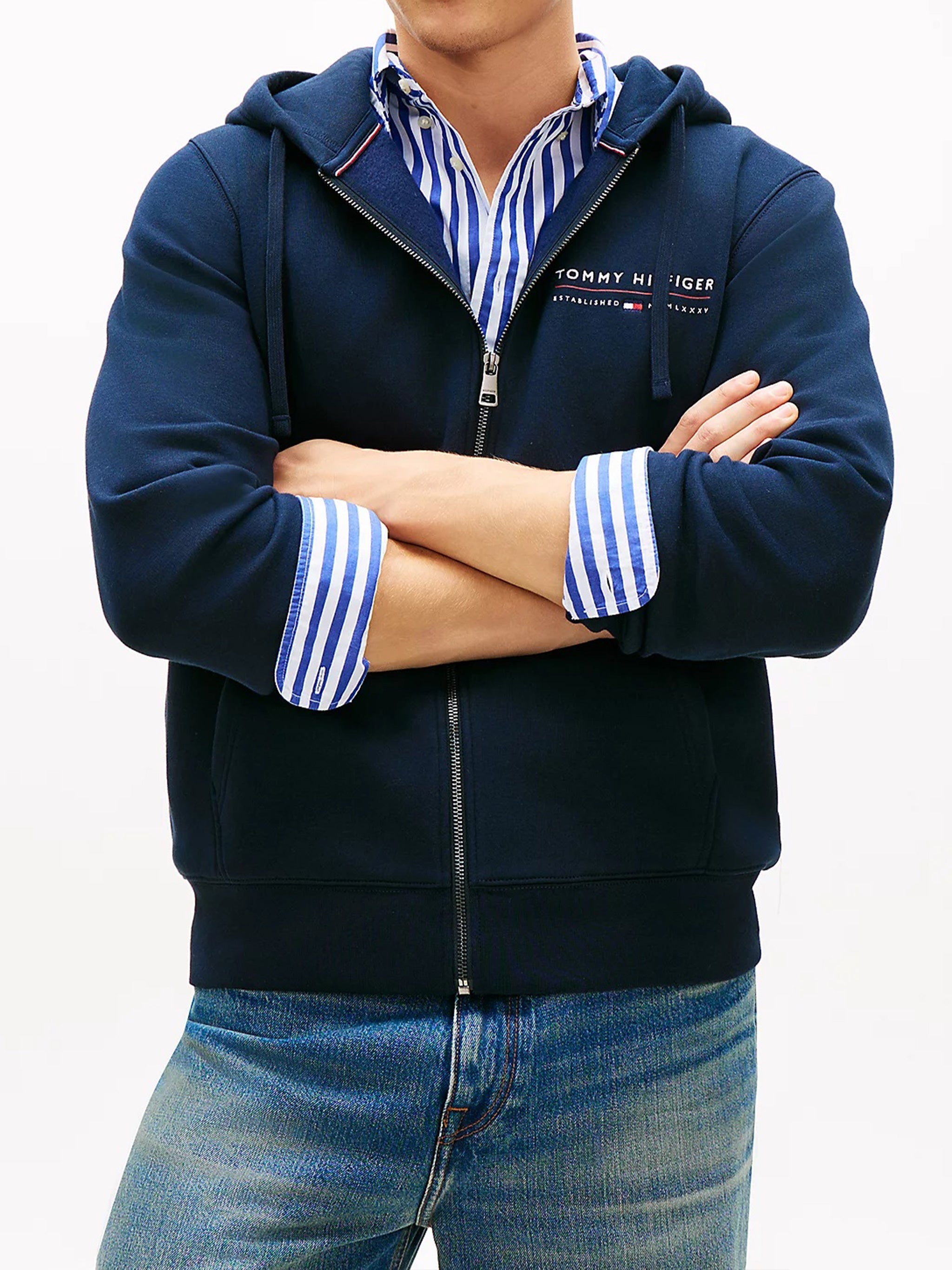 Lockup Fz Hoody Blue Felpa