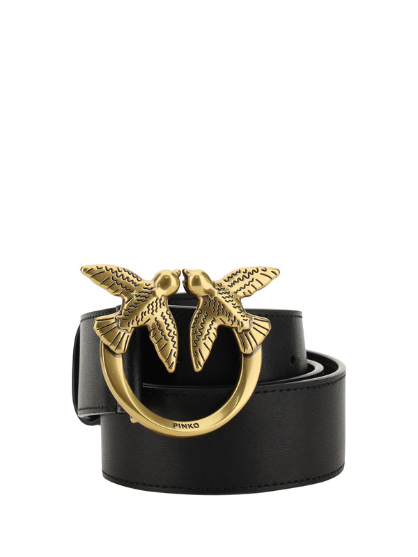 Pinko 100% calf leather belt in black