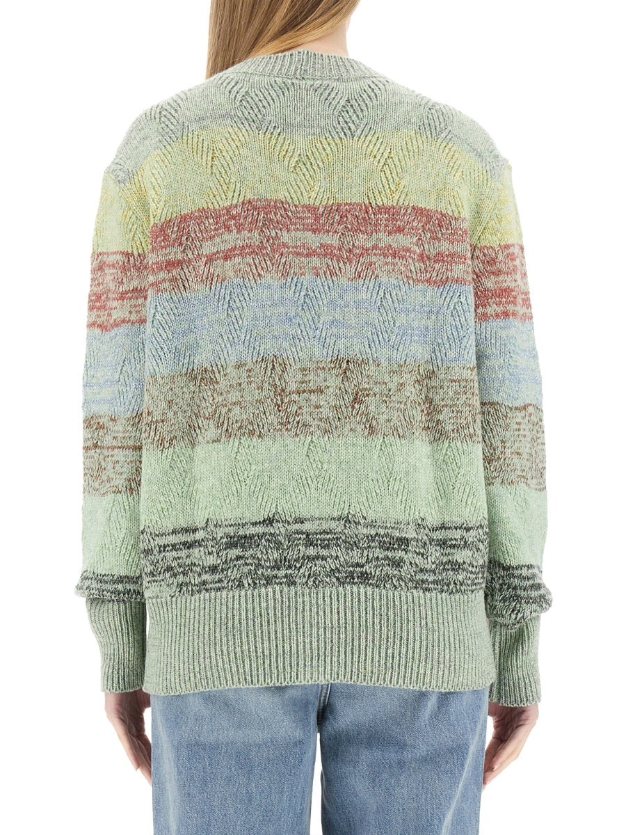 Oversized Cardigan Multicolour Wool Jumpers