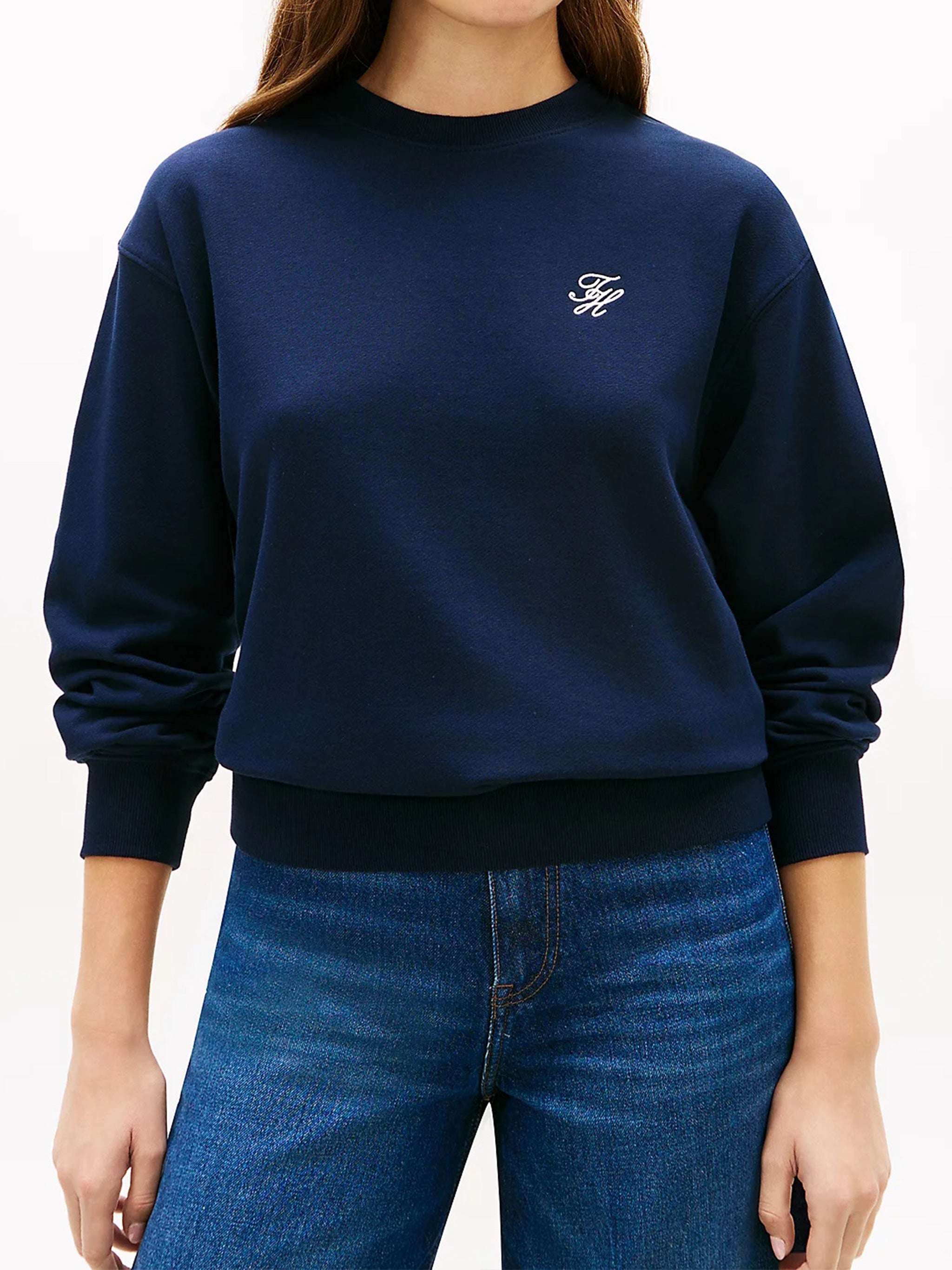 Script Reg Sweatshirt Blue Felpa