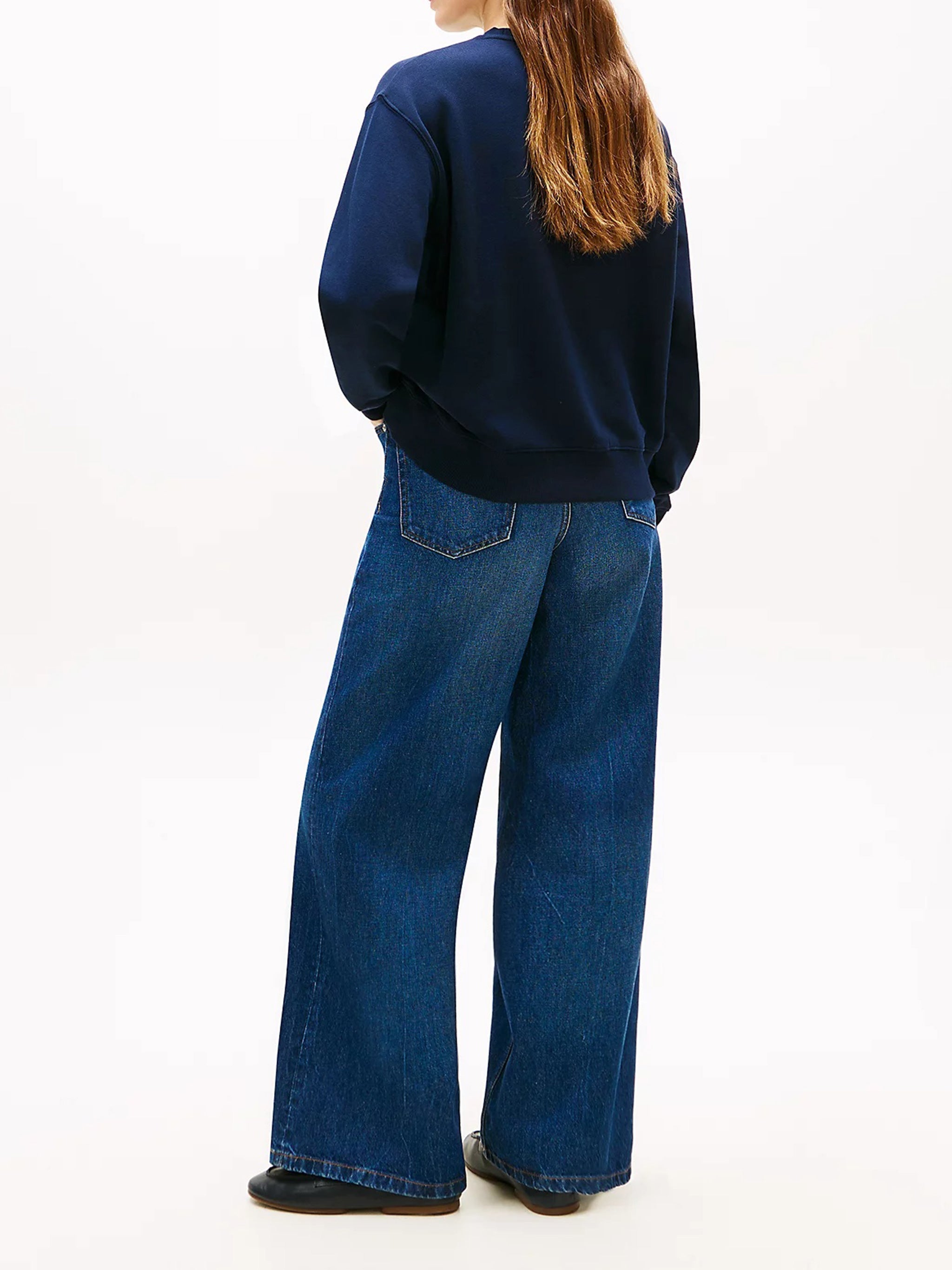 Script Reg Sweatshirt Blue Felpa