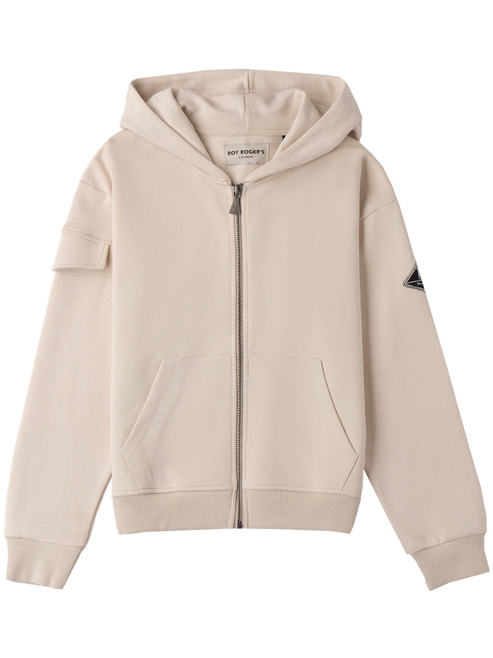 Felpa Aperta Ml Con Zip O Nude & Neutrals