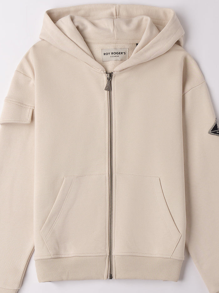 Felpa Aperta Ml Con Zip O Nude & Neutrals