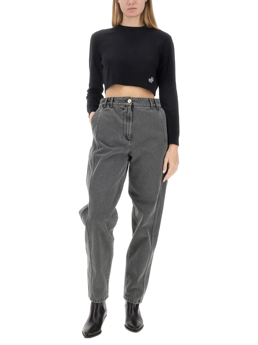 Cargo Pants Grey Cotton Trousers