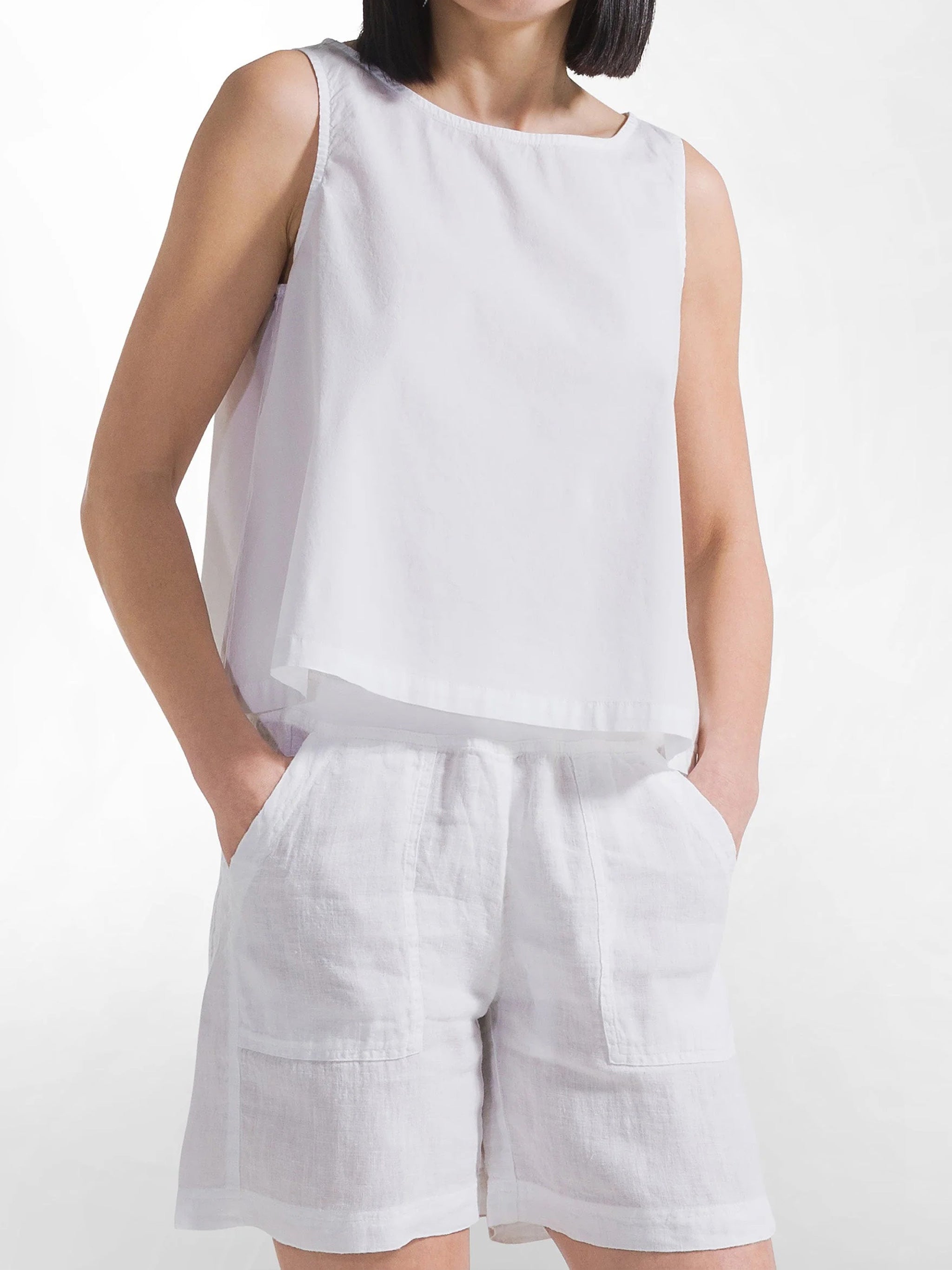 Canotta In Popeline Top