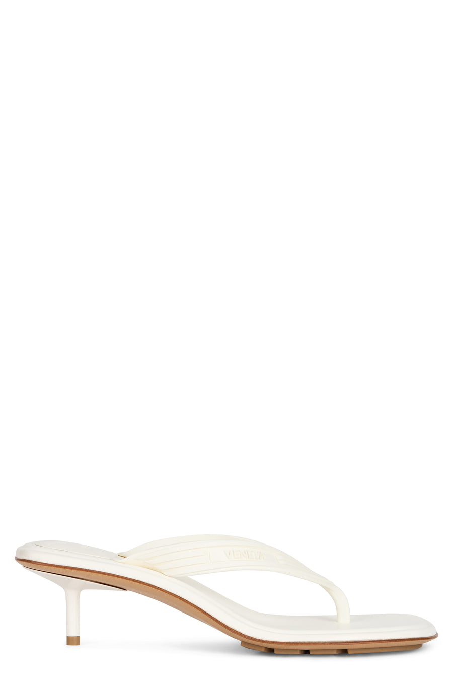 Heeled Flip-Flops Sampieri White Lambskin Leather Shoe