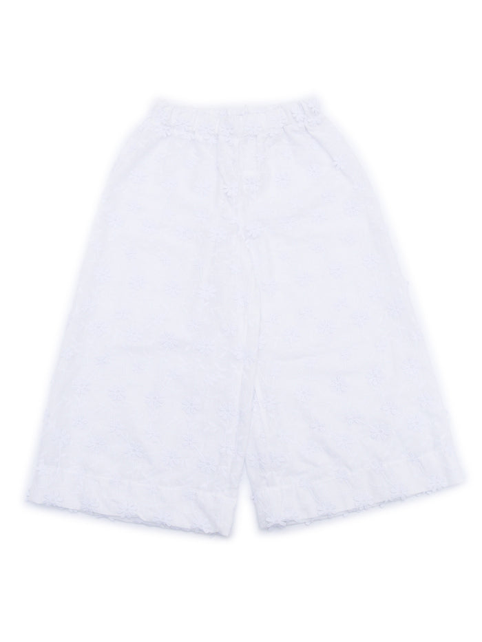 DAISIES VOILE PANTS White