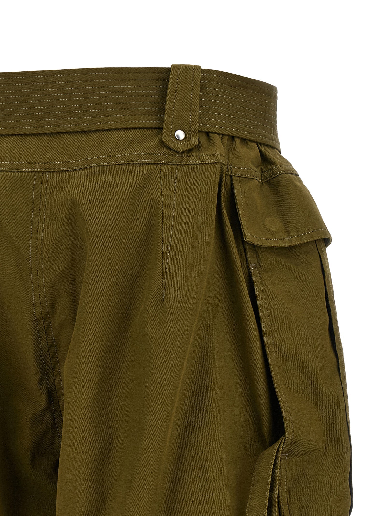 Short Cargo Green Cotton Bermuda