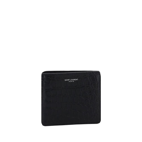 Saint Laurent 100% Calf Leather Bos Taurus wallet in black