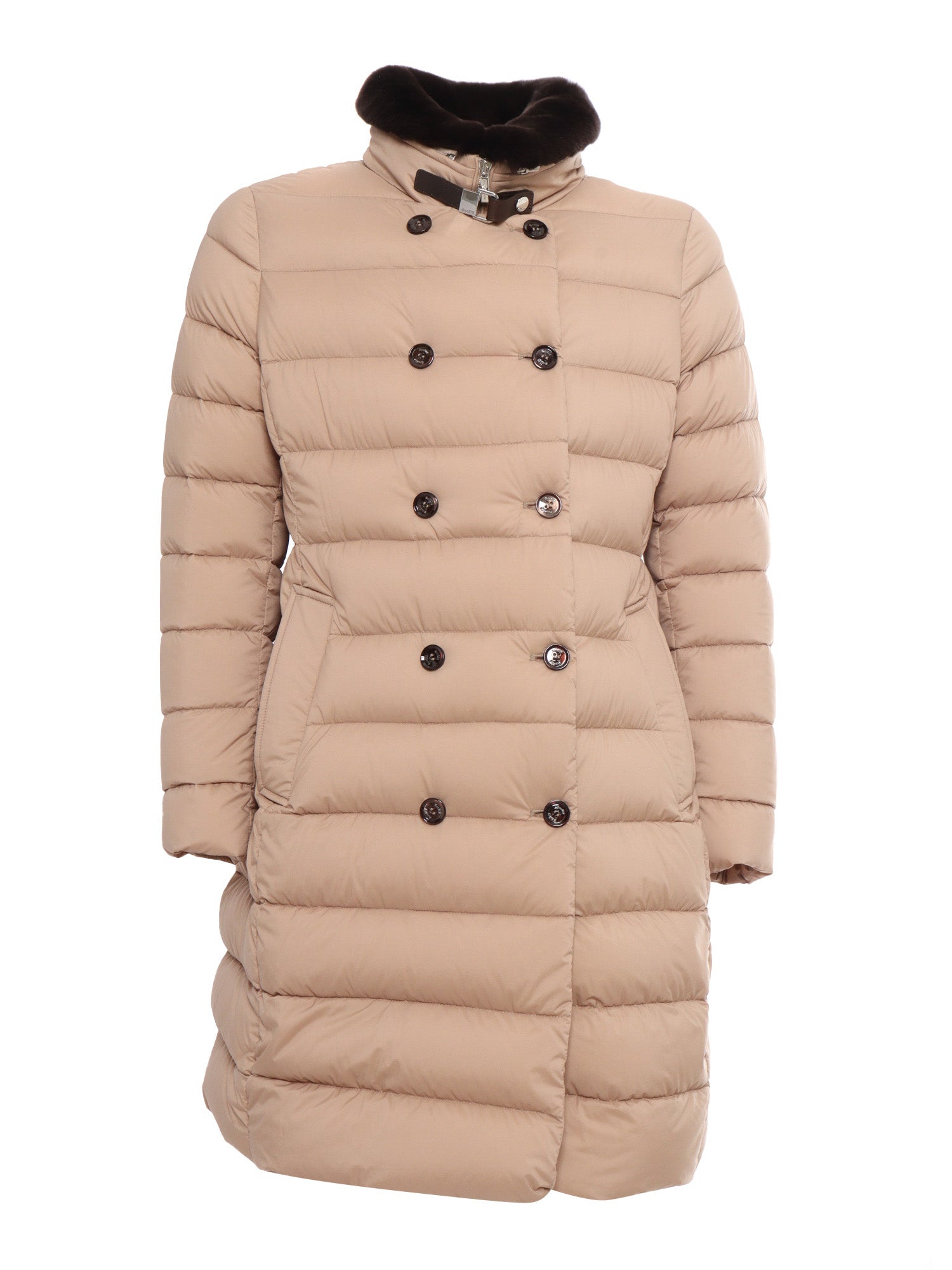 Longan-S3 Down-Jacket Brown Polyamide Polyurethane Long Puffer