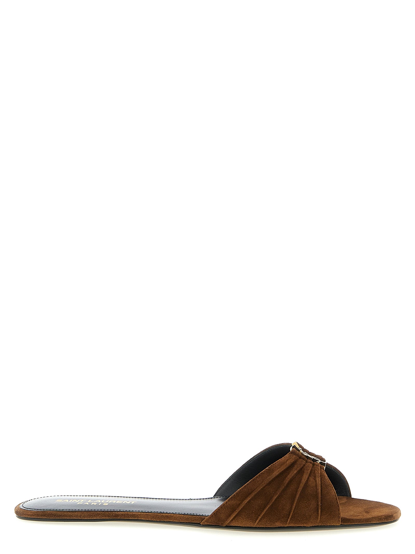 Babylone Mules Brown Calfskin Leather (bos Taurus) Sandal