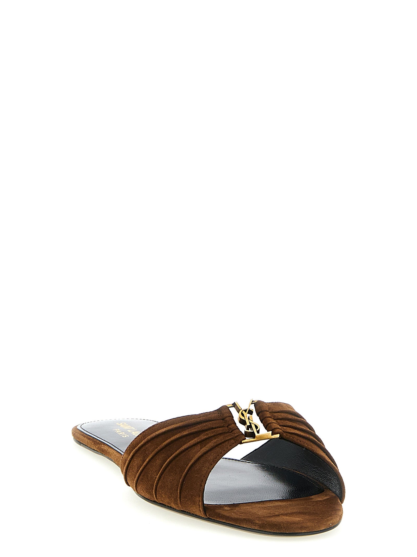 Babylone Mules Brown Calfskin Leather (bos Taurus) Sandal