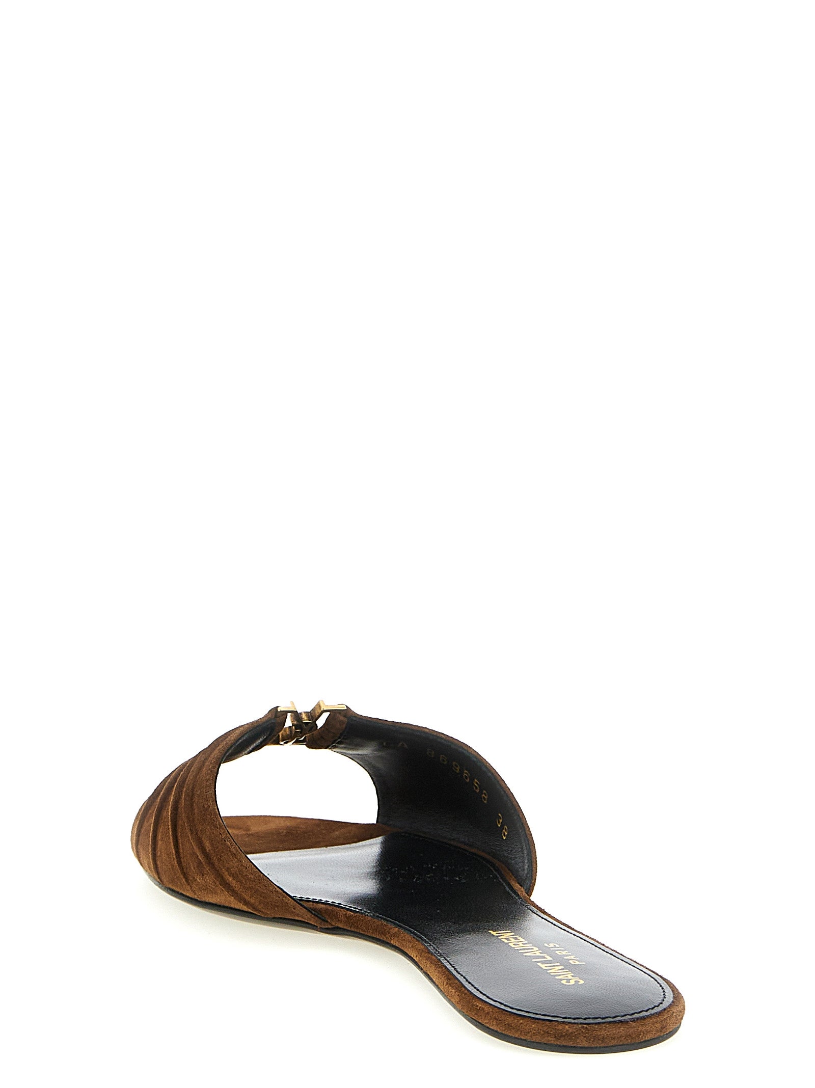 Babylone Mules Brown Calfskin Leather (bos Taurus) Sandal