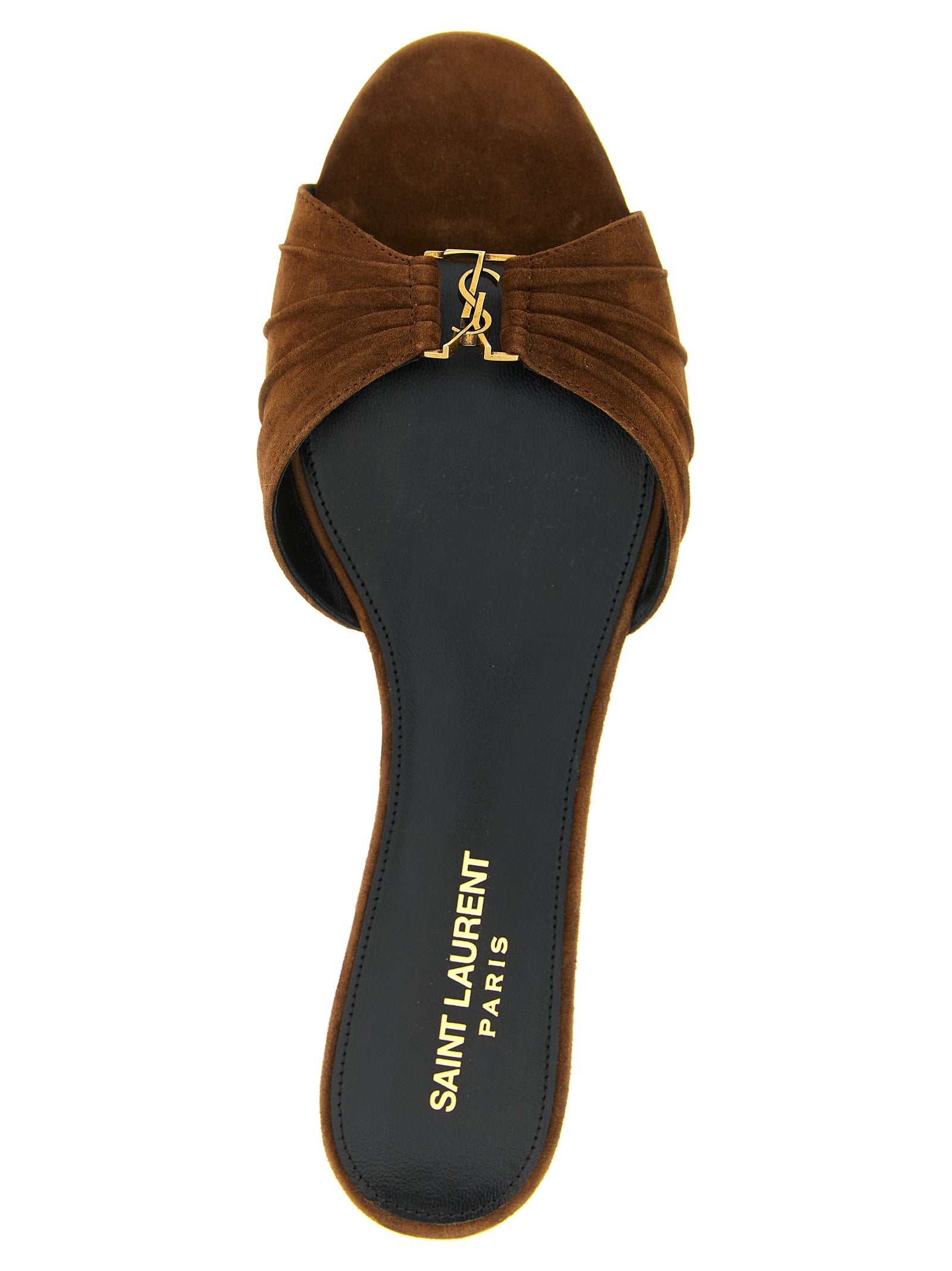 Babylone Mules Brown Calfskin Leather (bos Taurus) Sandal