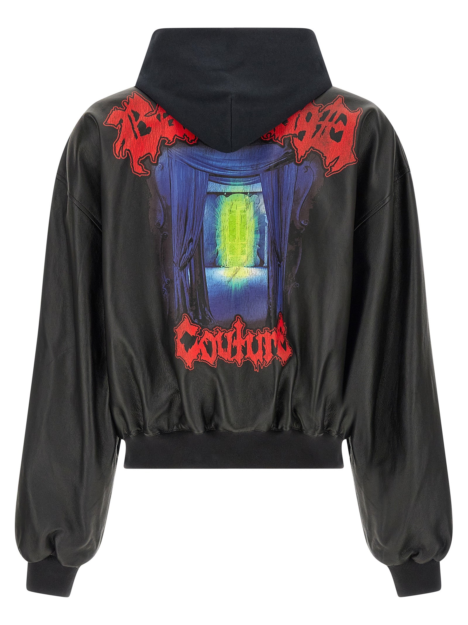 Salon de Couture bomber jacket Black Lamb Leather (ovis Aries) Down Jacket, Parka, Casual