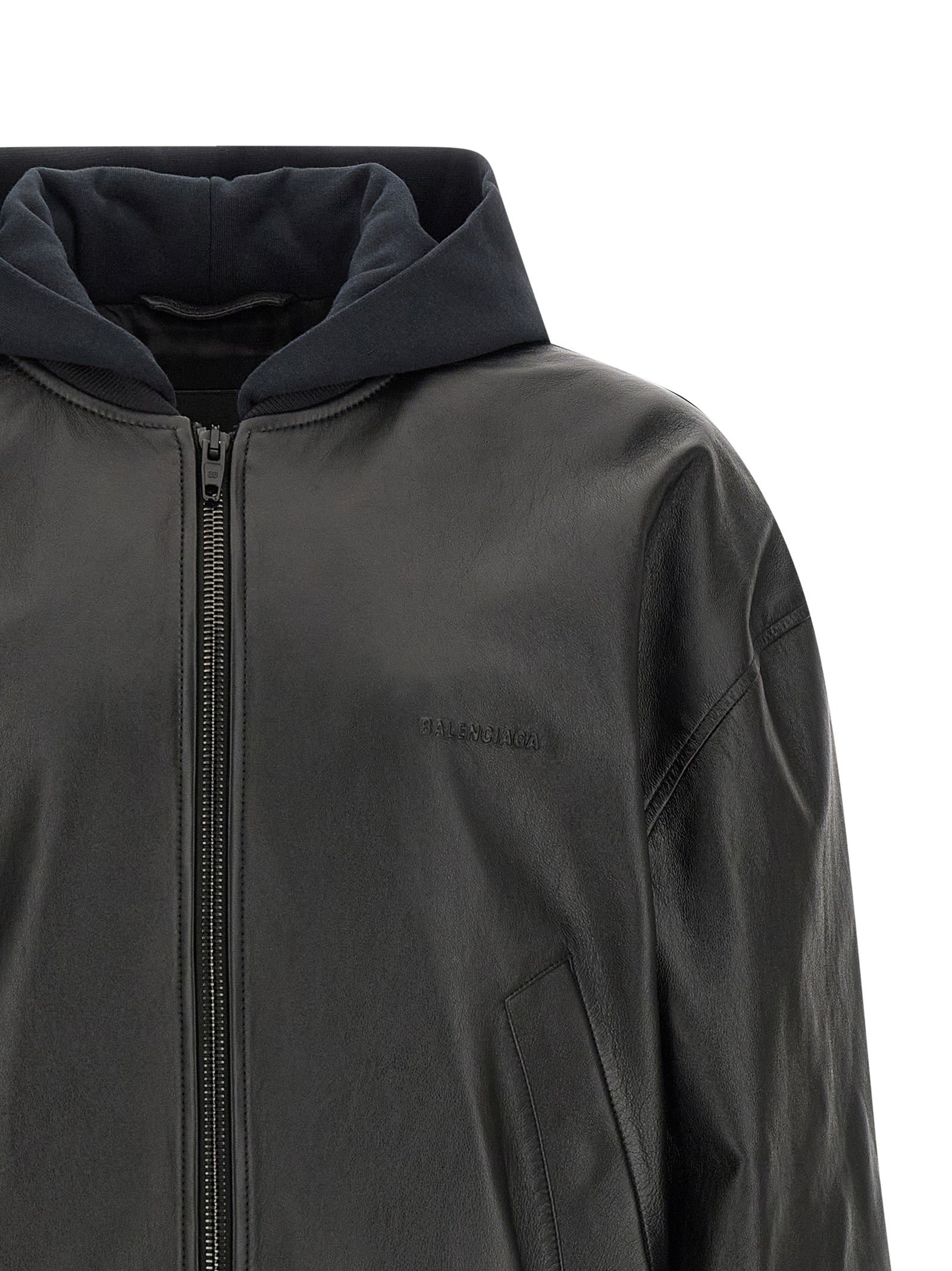 Salon de Couture bomber jacket Black Lamb Leather (ovis Aries) Down Jacket, Parka, Casual