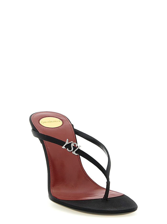 Jerry Mules Black Viscose Sandal