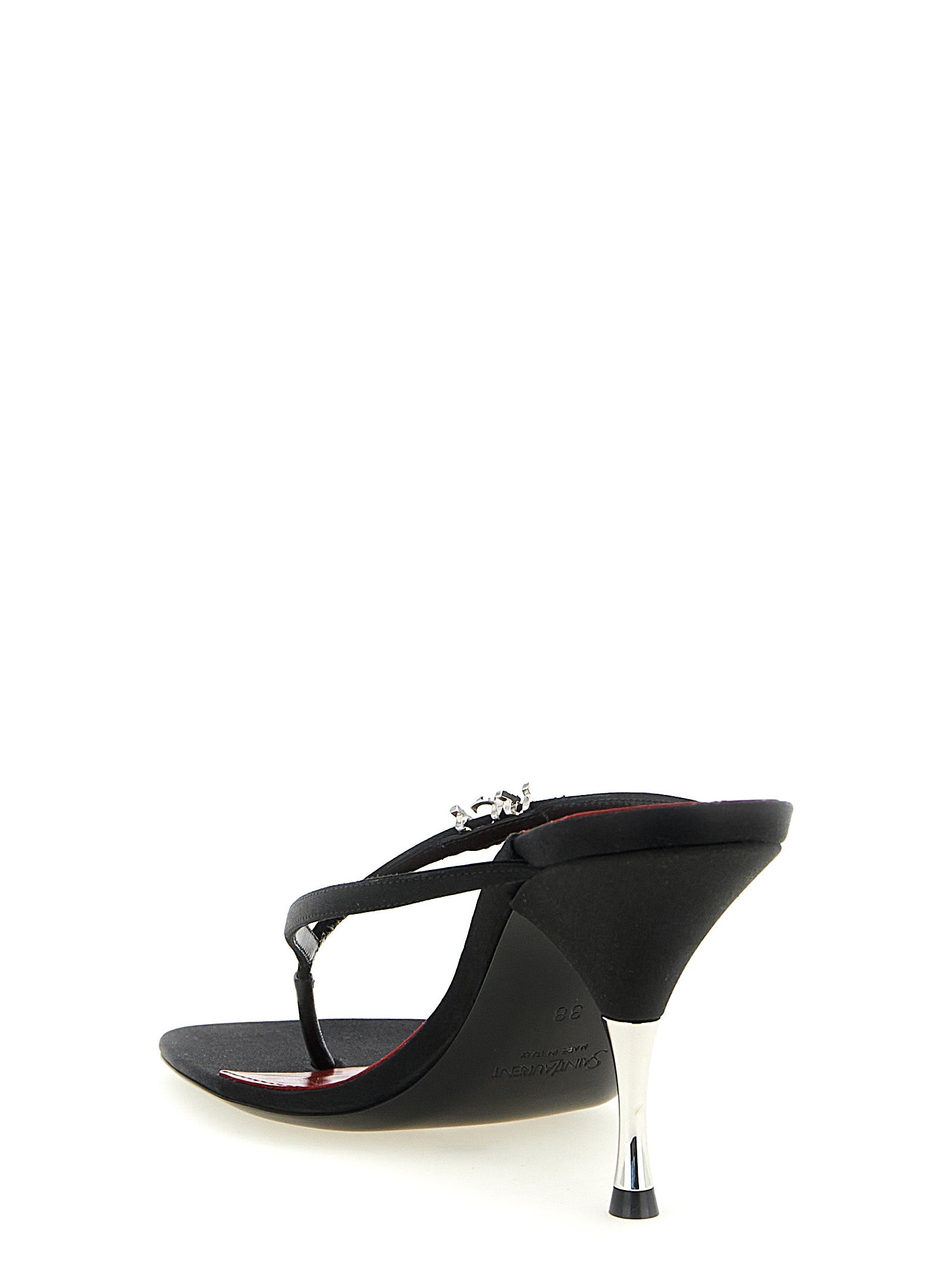 Jerry Mules Black Viscose Sandal