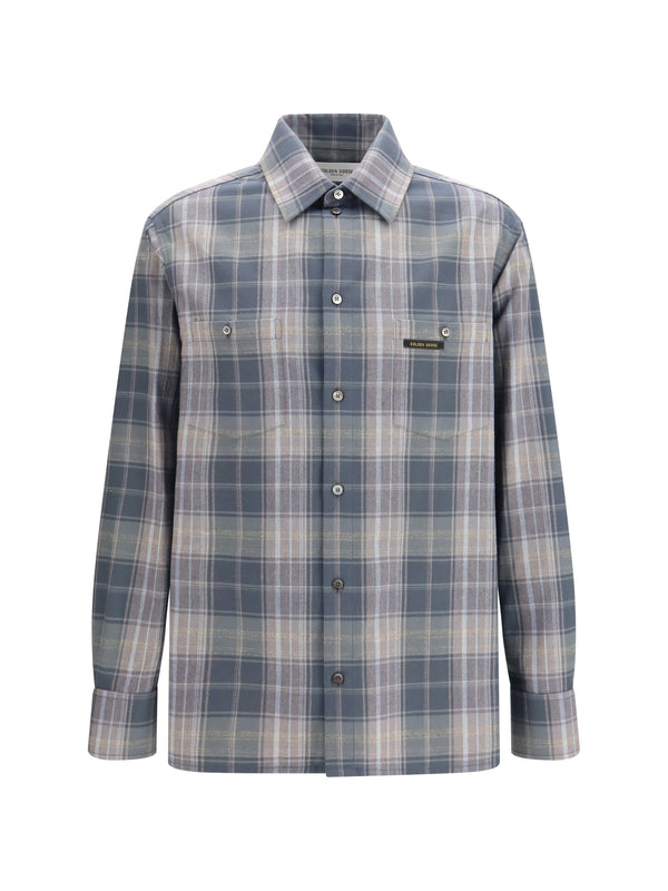 Journey Checked Shirt Balsam Green / Faded Cognac Cotton