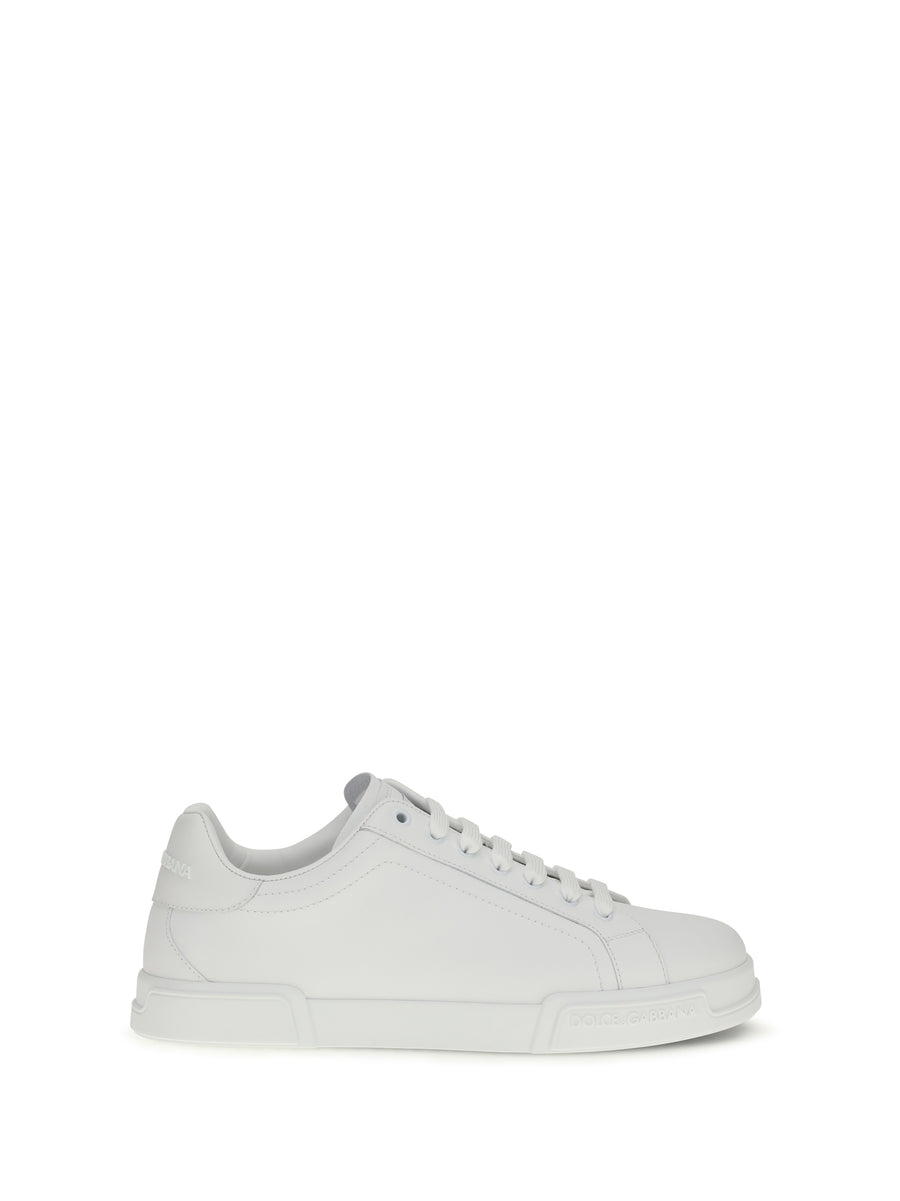Dolce & Gabbana Upper: 100% calf leather (Bos taurus); Sole: 100% rubber sneakers in white