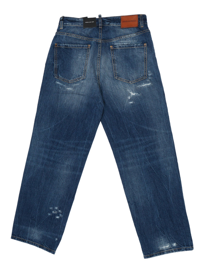 5 Pockets Blue Cotton Jean