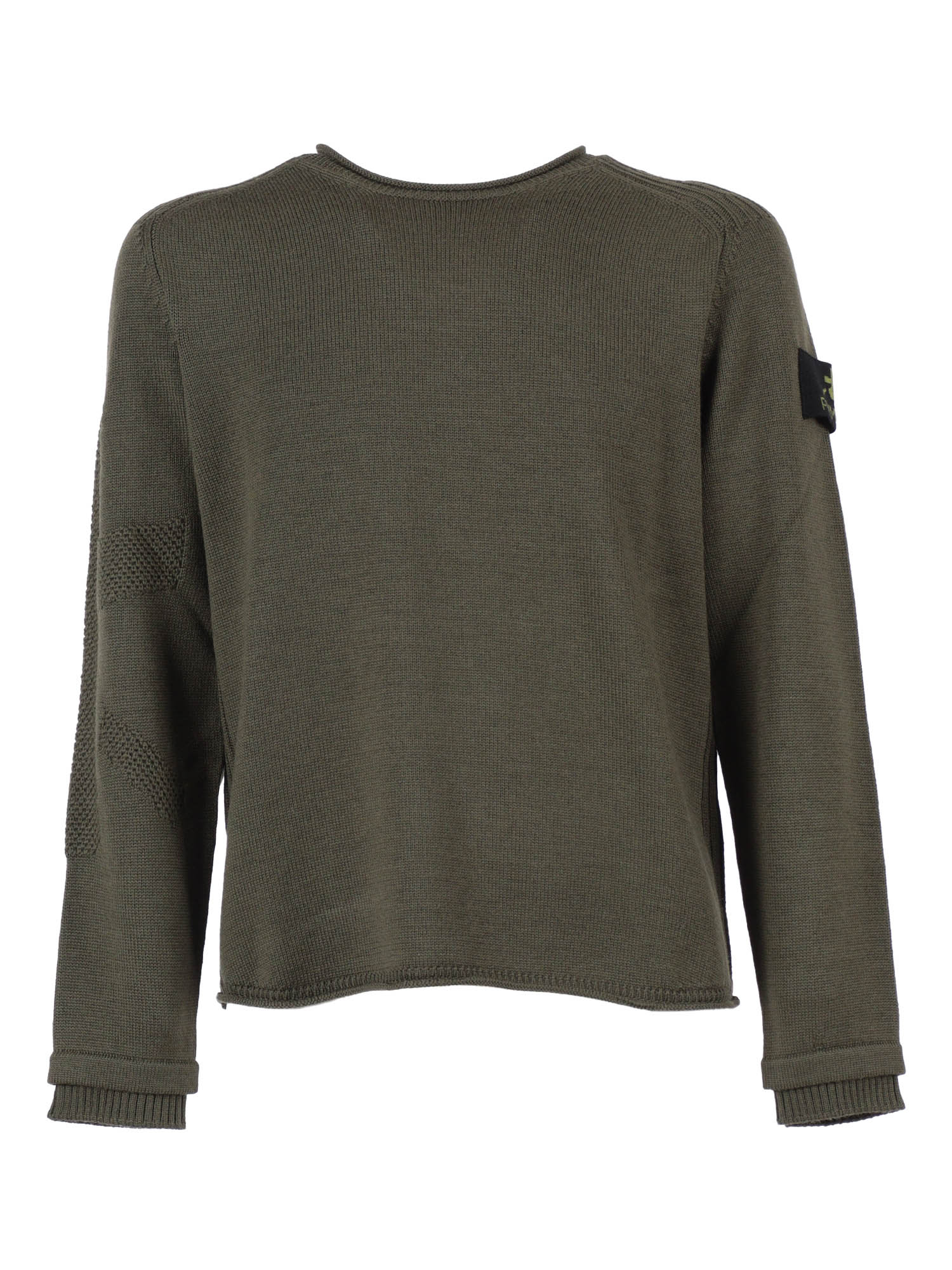 Mid Weigh Jumper Green Virgin Wool Crewneck