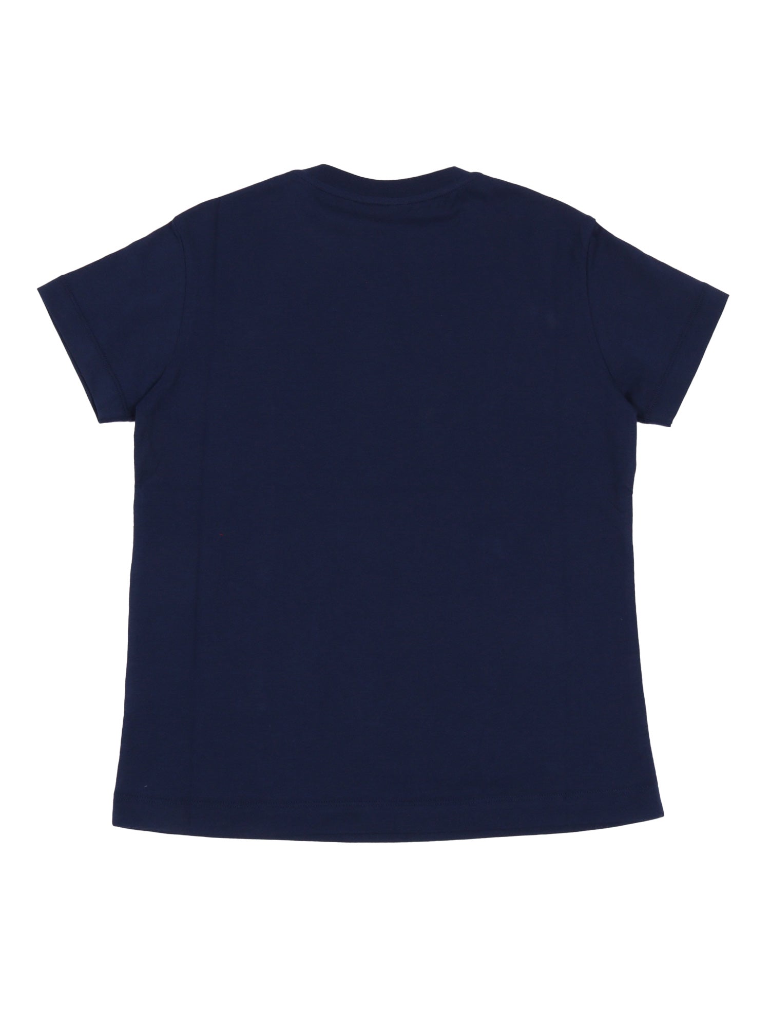 Jersey T-Shirt Blue Cotton Embroidery Polyester Short Sleeves