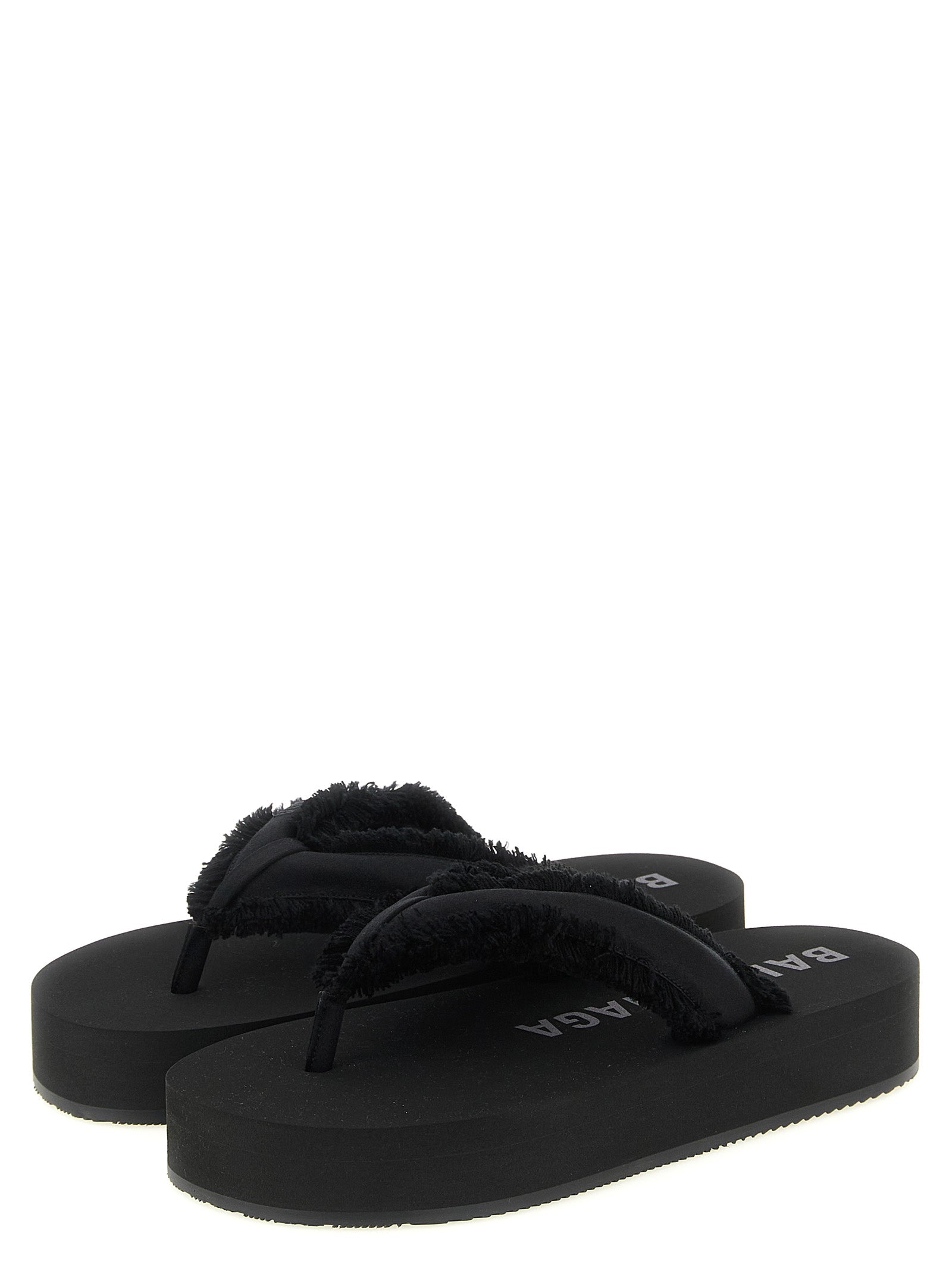 Jet Lag Sandals Black Viscose