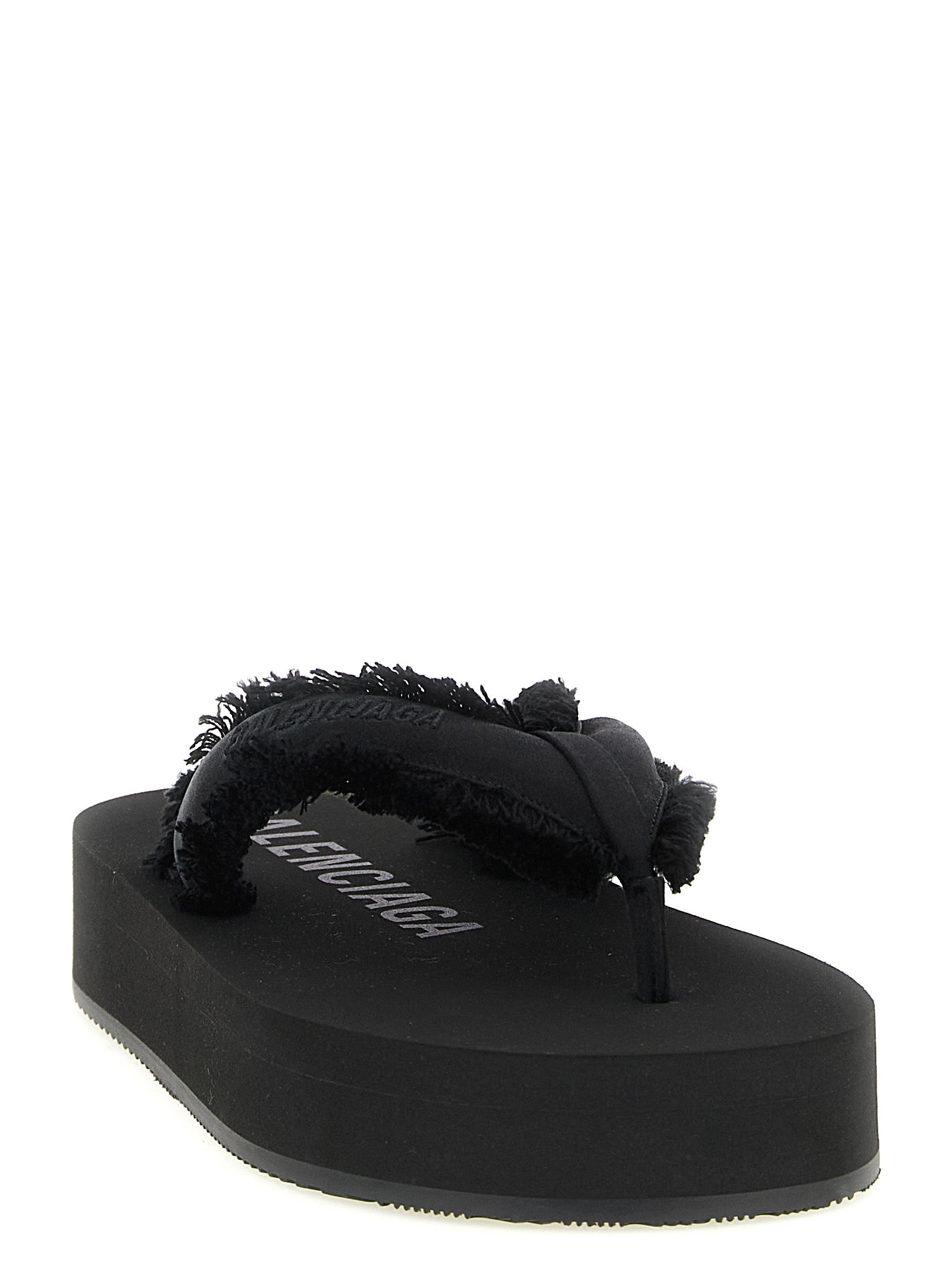 Jet Lag Sandals Black Viscose