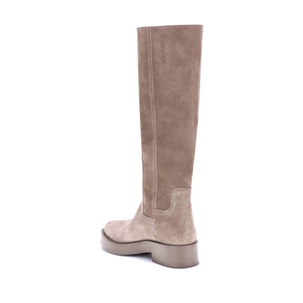 Casadei Upper 100% Calf Leather boot in beige — view 3