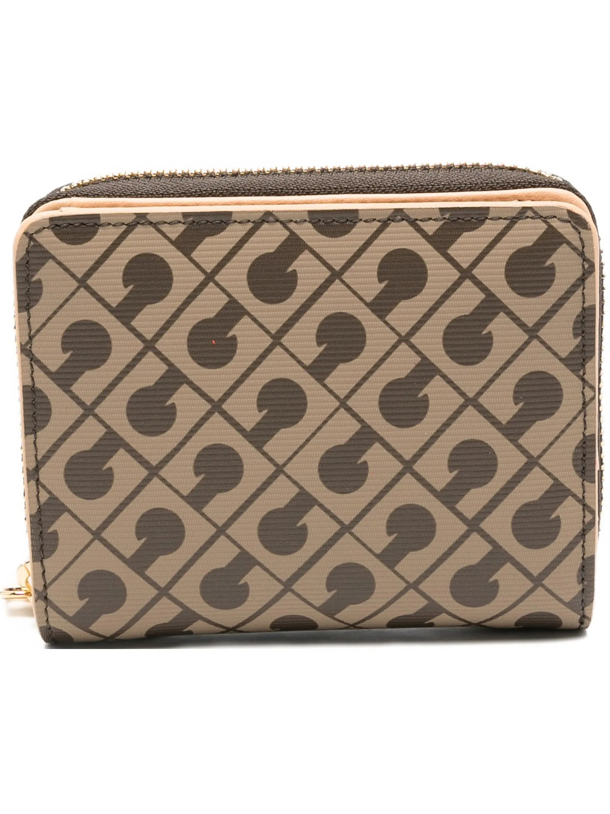 Zip Round Small Brown Portafoglio