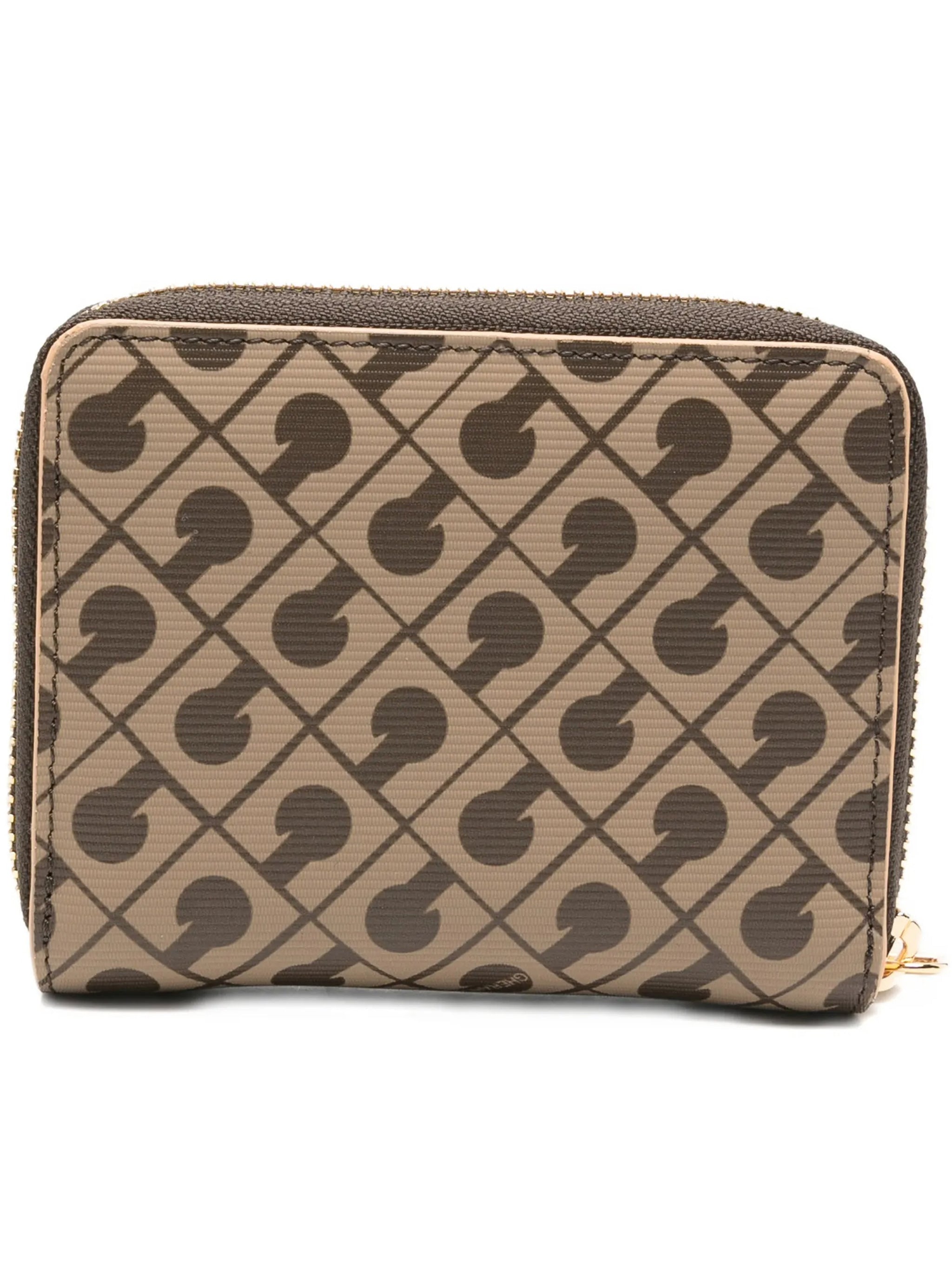 Zip Round Small Brown Portafoglio