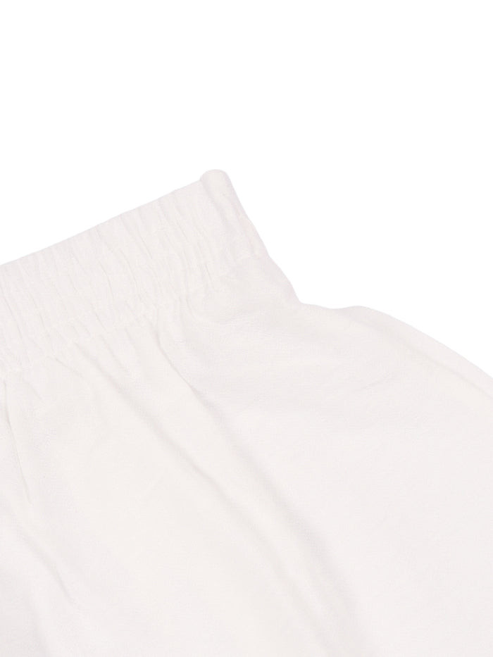 Viscose crepe trousers White Pant