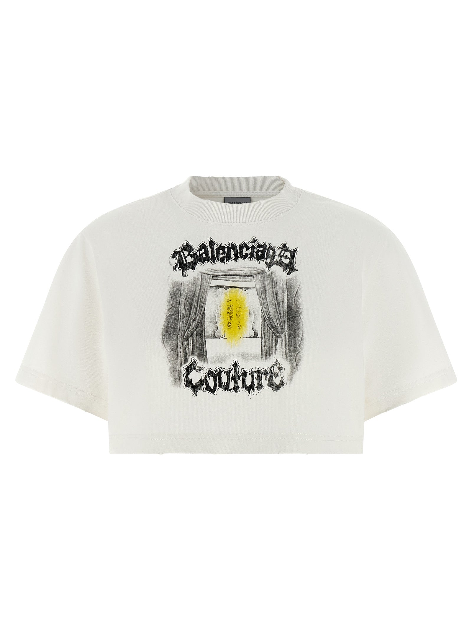 Cropped T-Shirt White Cotton