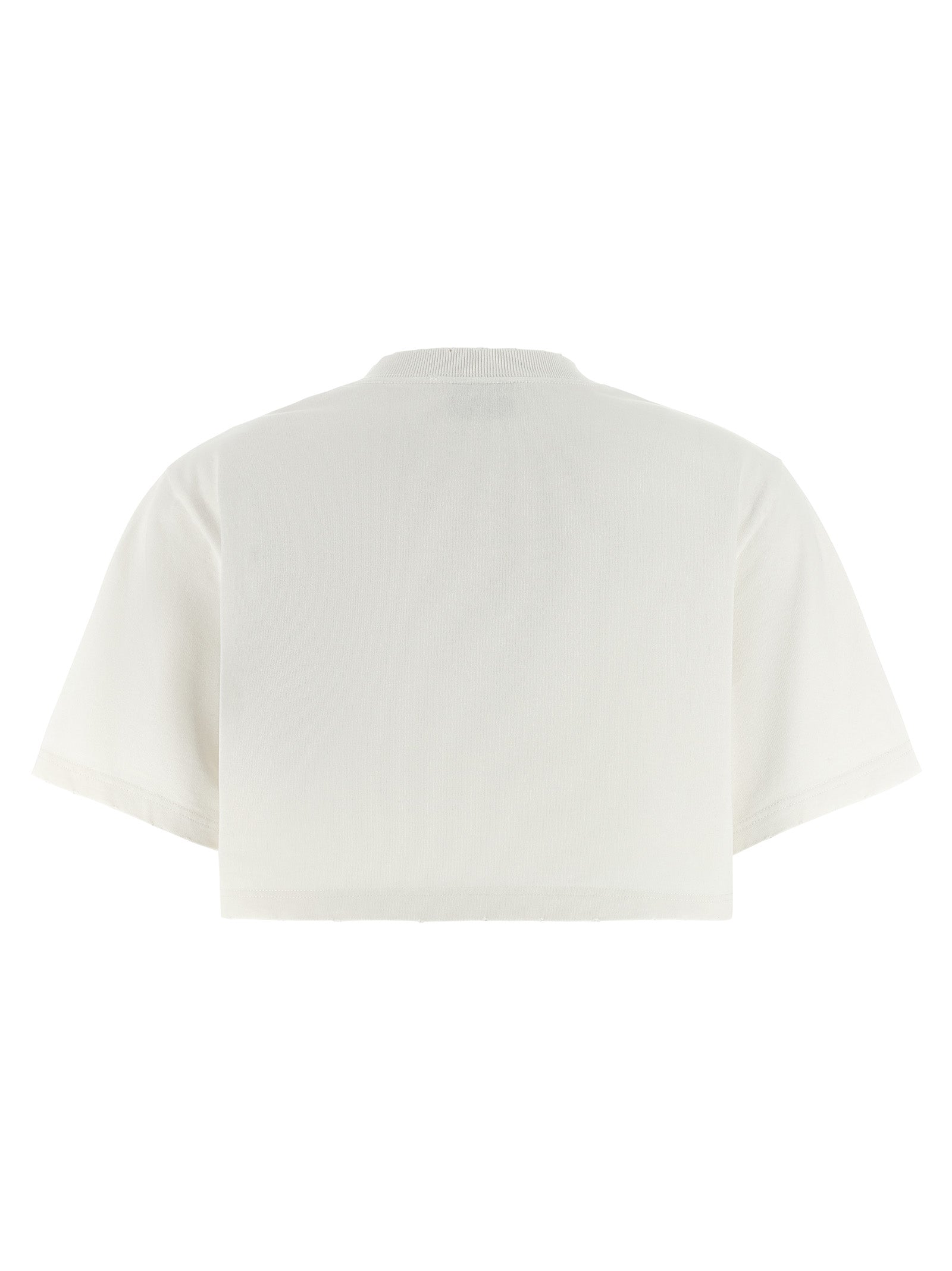 Cropped T-Shirt White Cotton