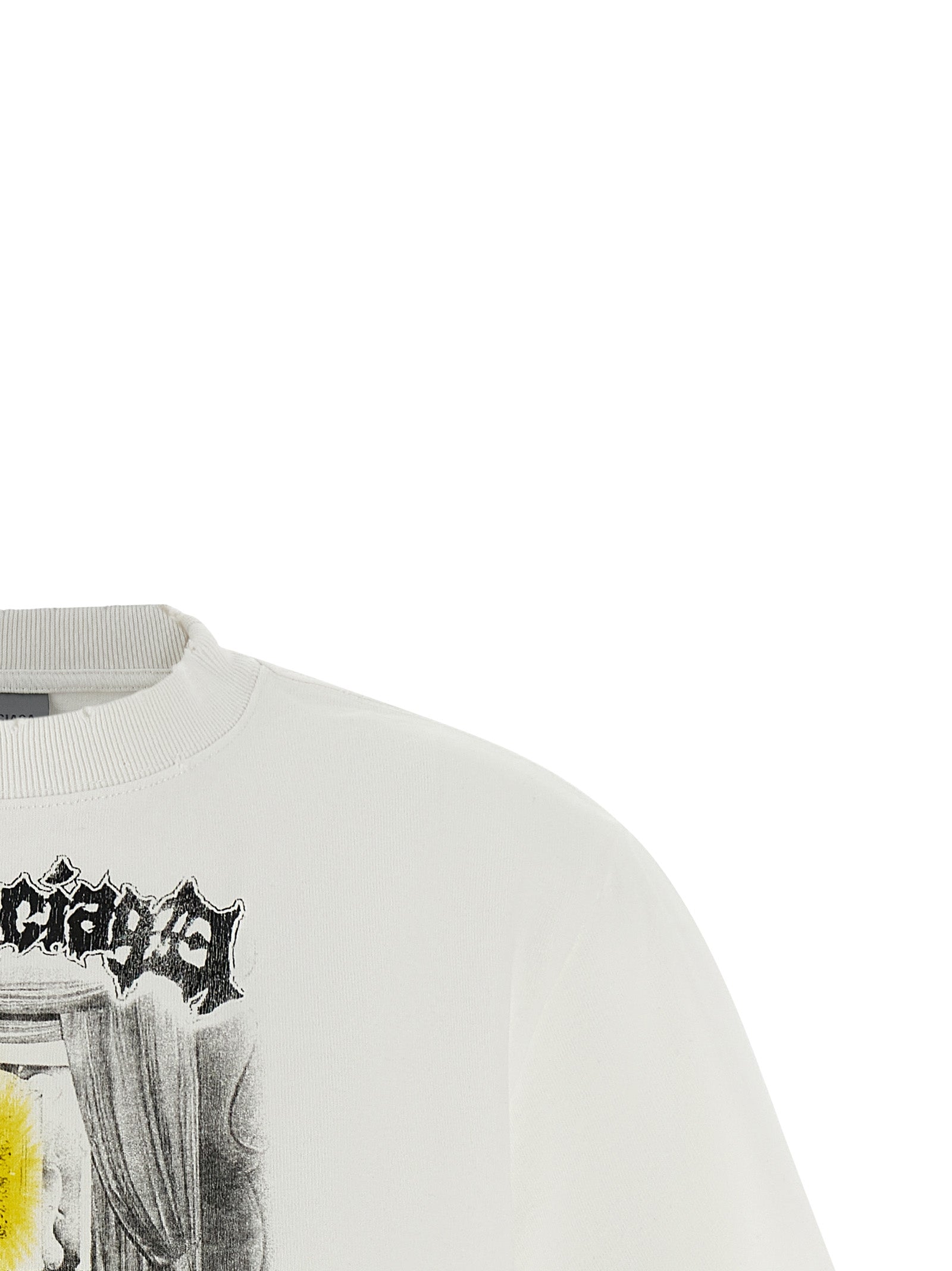 Cropped T-Shirt White Cotton